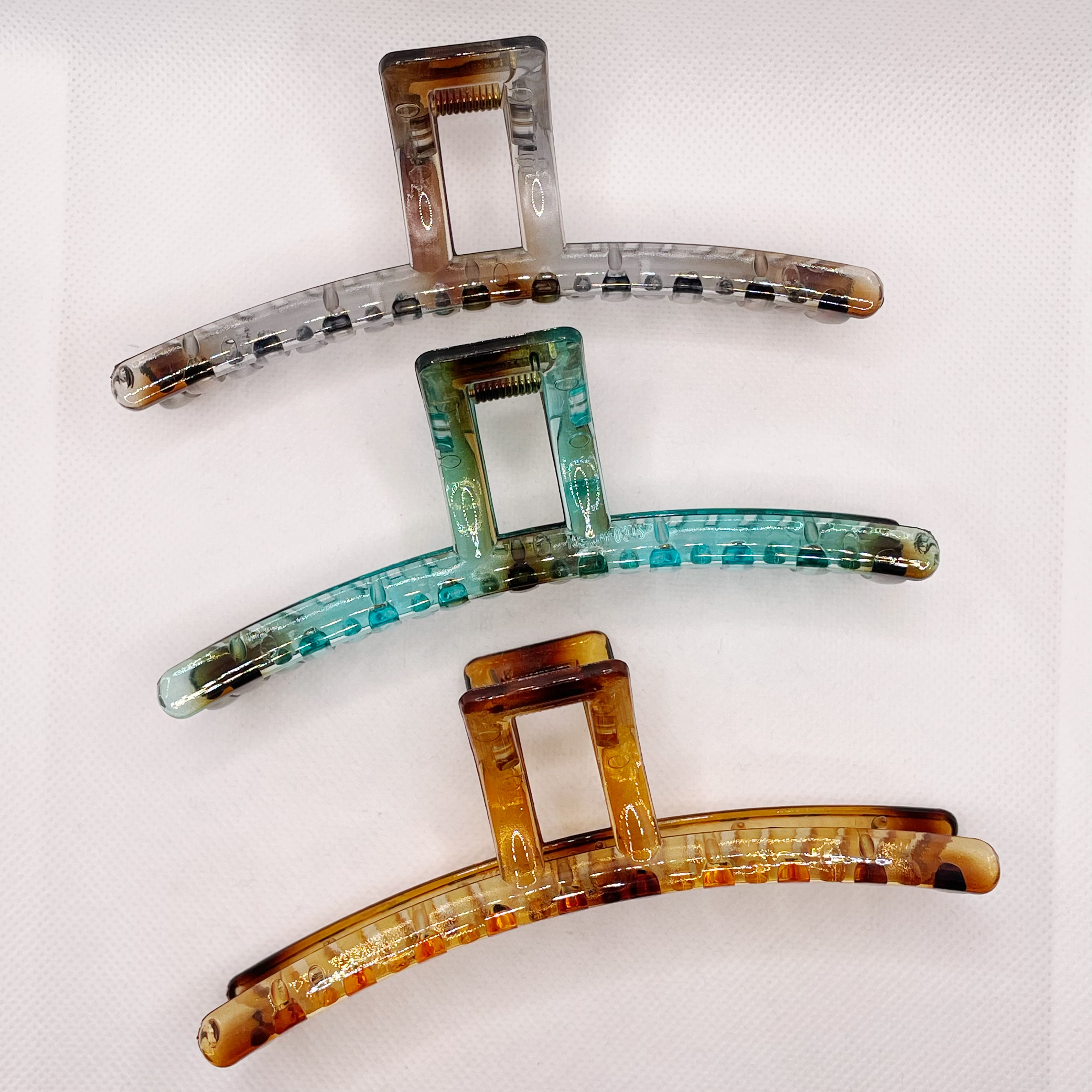 New large 13cm hair clip made of PC material, straight shark clip, back head bath clip, hair clip