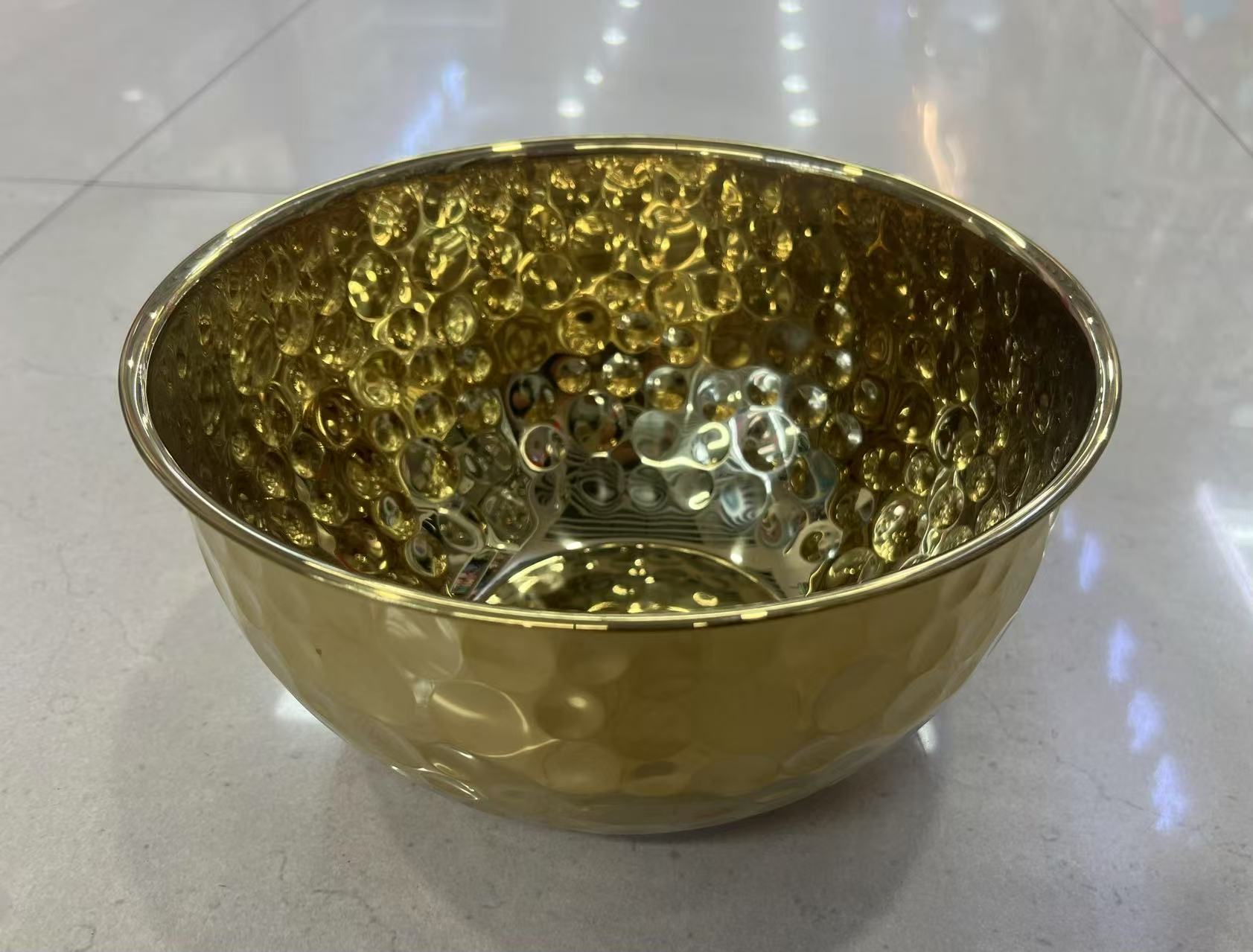 不锈钢多功能欧式锤点沙拉盆产品图