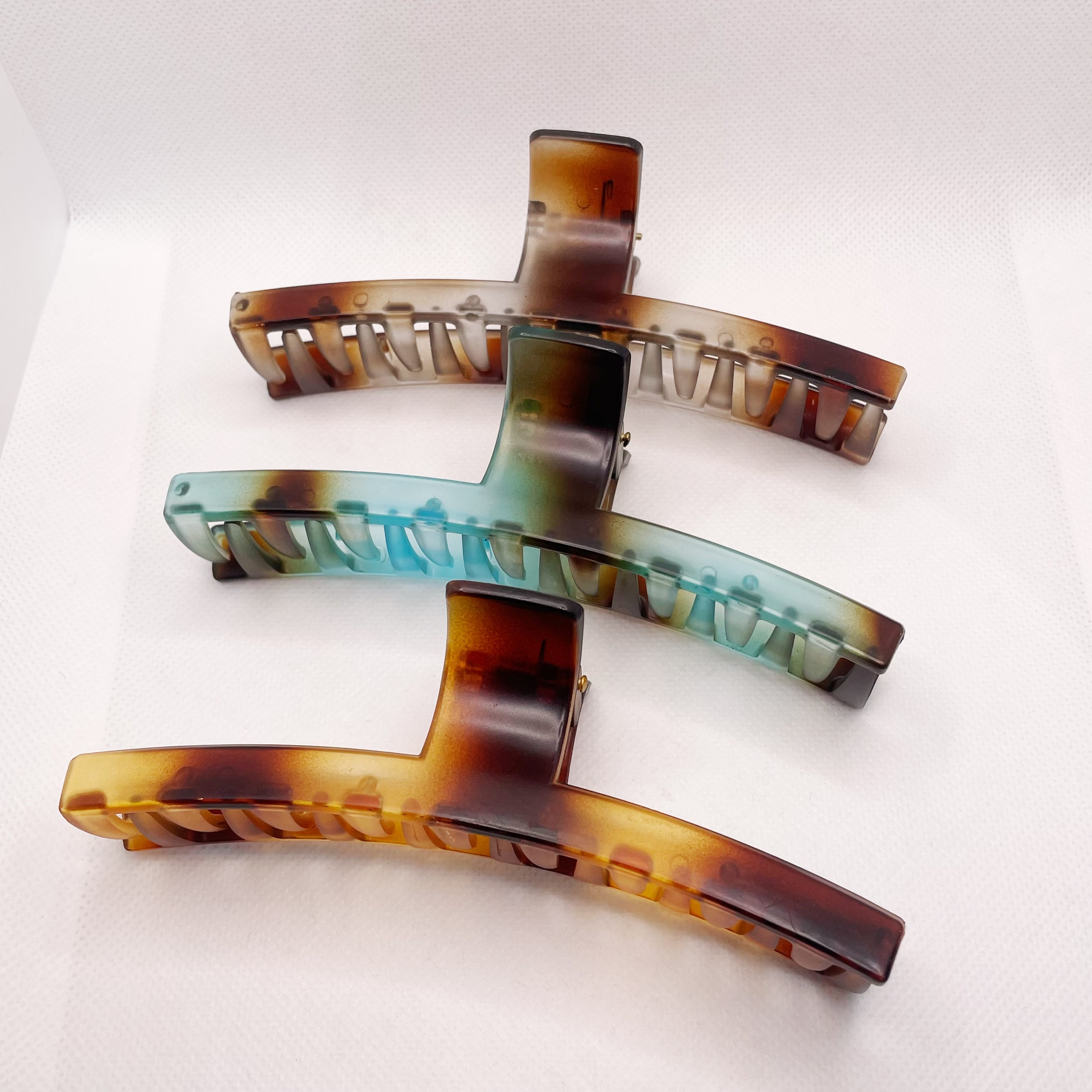 French laid-back style high-end PC board grab, women's PC material simple large hair clip, back head coil hair clip