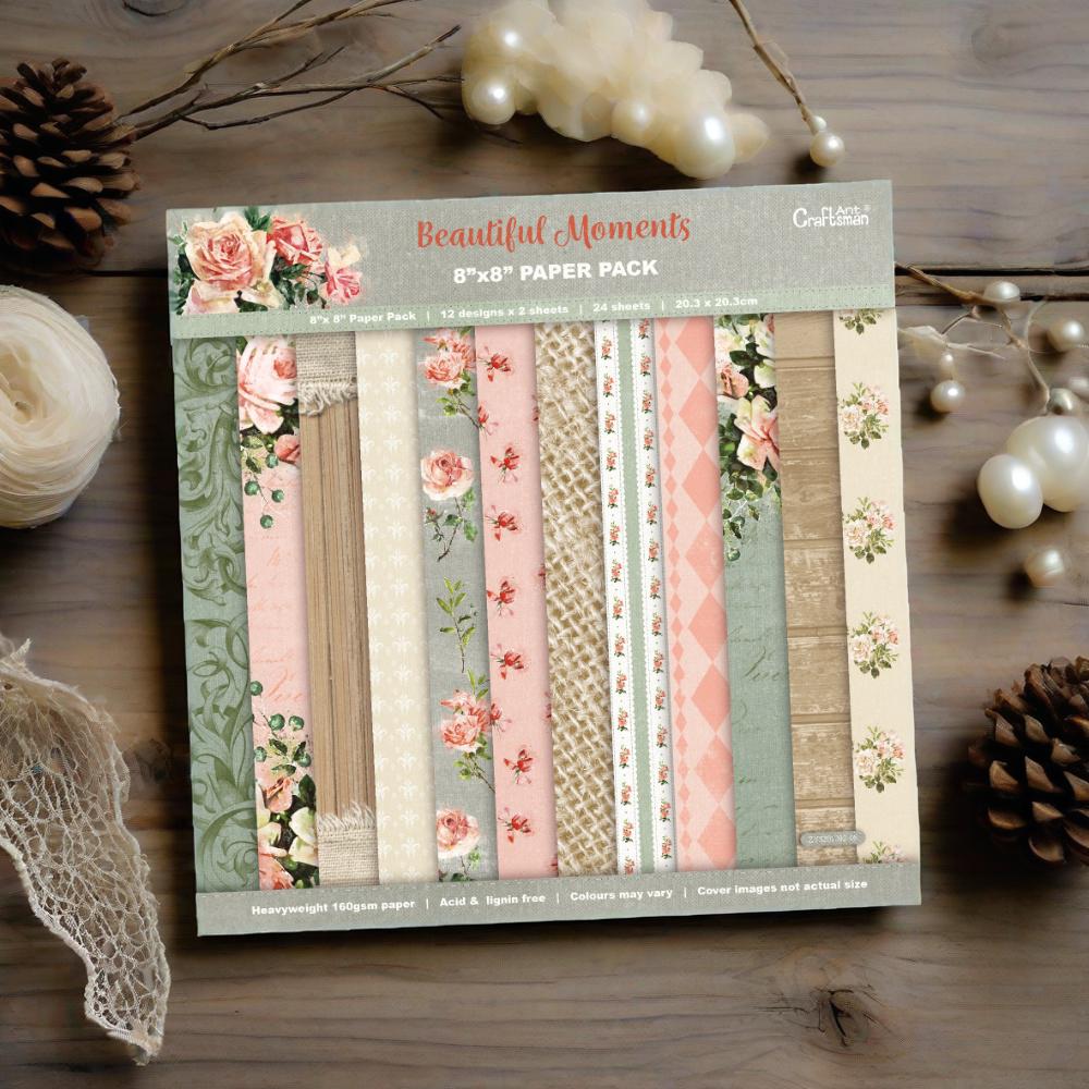DIY photo album clipper paper planner material, paper retro handmade clipper/planner making material, 8-inch pattern paper background paper, 24 sheets ZYS201202 full figure