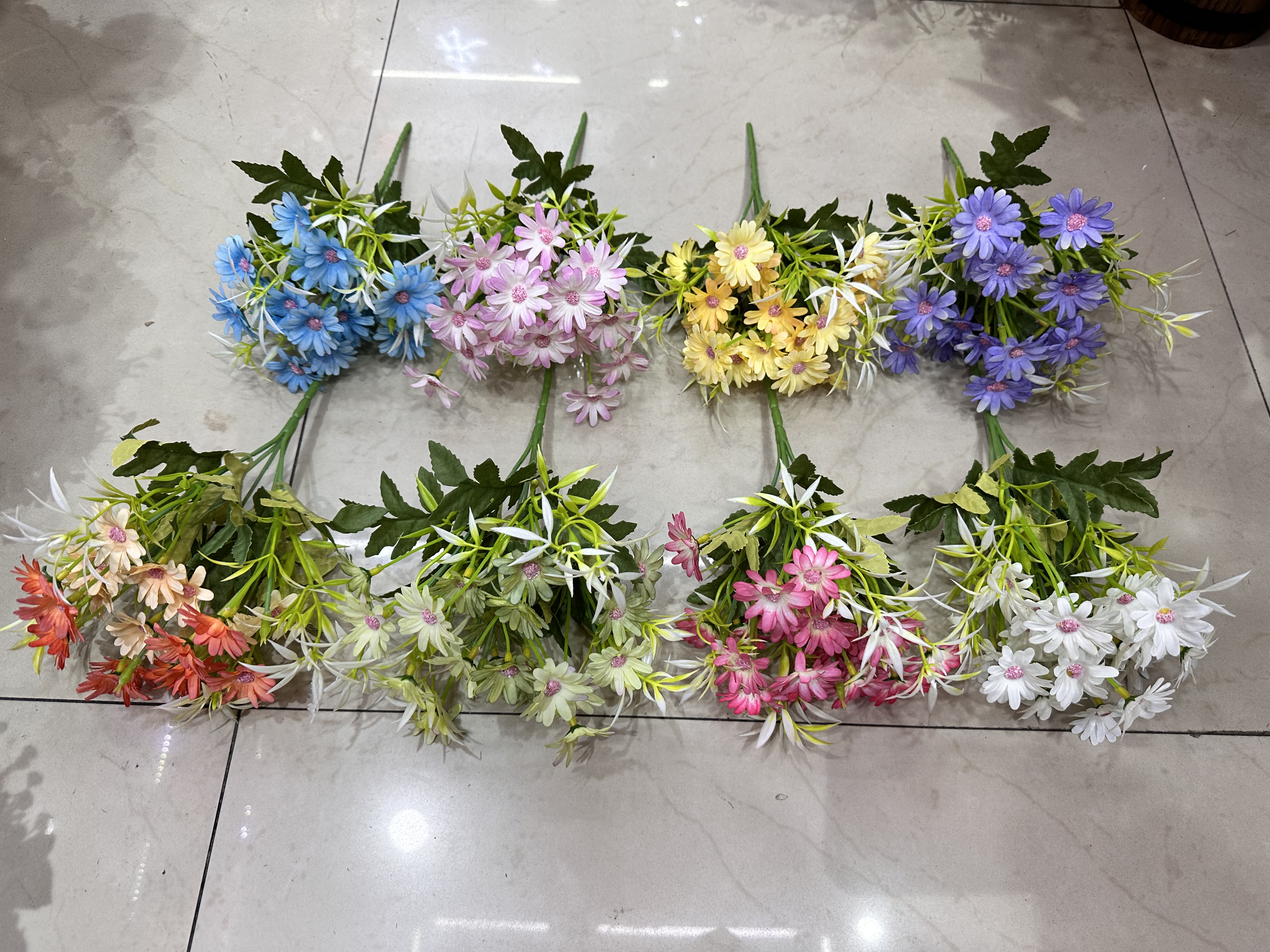 5叉菊花，外贸直供仿真花假花仿真花玉兰花藤居家情人节祭祀仿真花