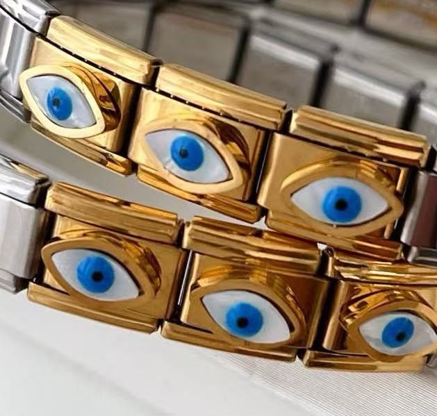 Stainless steel elastic bracelet for export, exquisite elasticity, detachable, freely spliced, no color fading, real gold electroplating, European and American popular elements, fashionable, simple, trendy and personalized, suitable for both men and women, wholesale and customization Specification image
