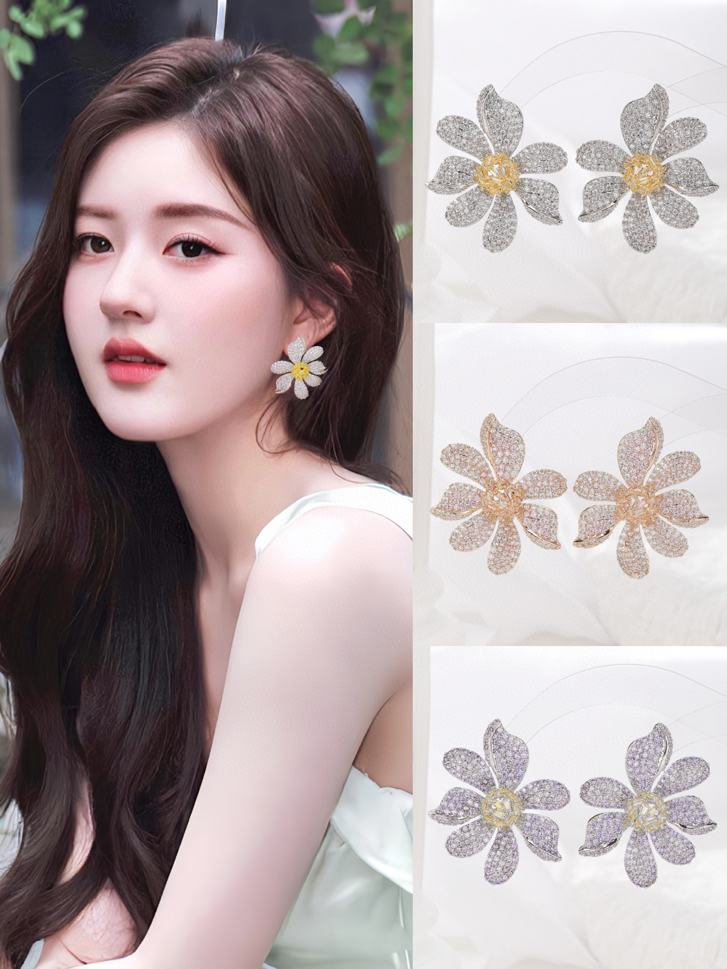 玫瑰金磨砂耳钉 高级感耳环 饰品 耳饰 简约时尚女士首饰 精致耳饰礼物新款耳环详情图5