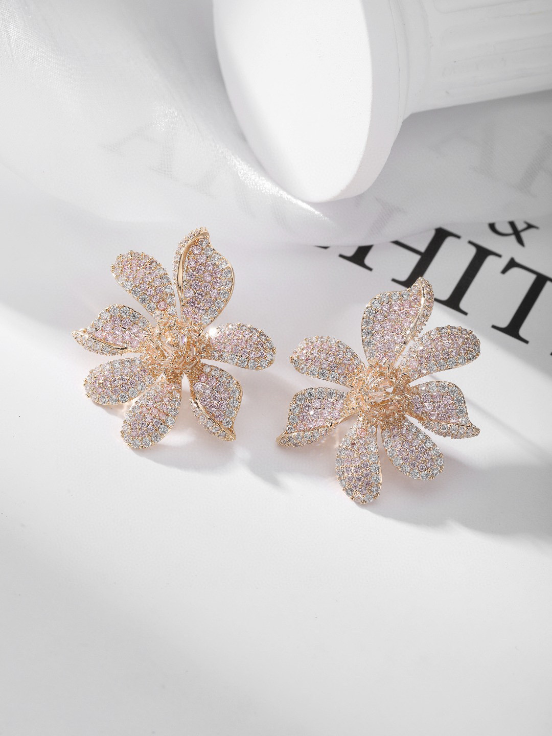 玫瑰金磨砂耳钉 高级感耳环 饰品 耳饰 简约时尚女士首饰 精致耳饰礼物新款耳环详情图4