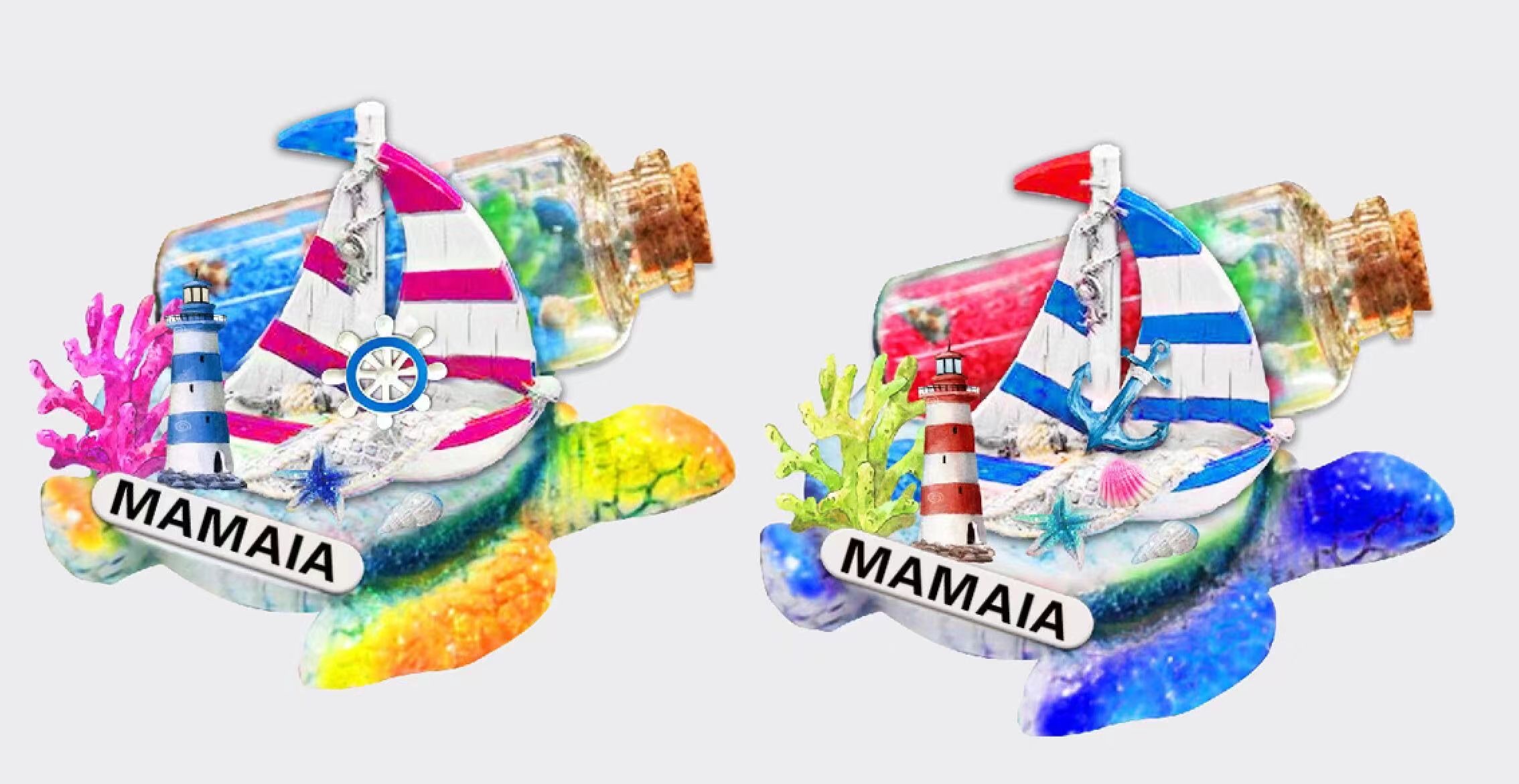 树脂创意海洋漂流瓶摆件沙滩摆件旅游纪念品详情图2