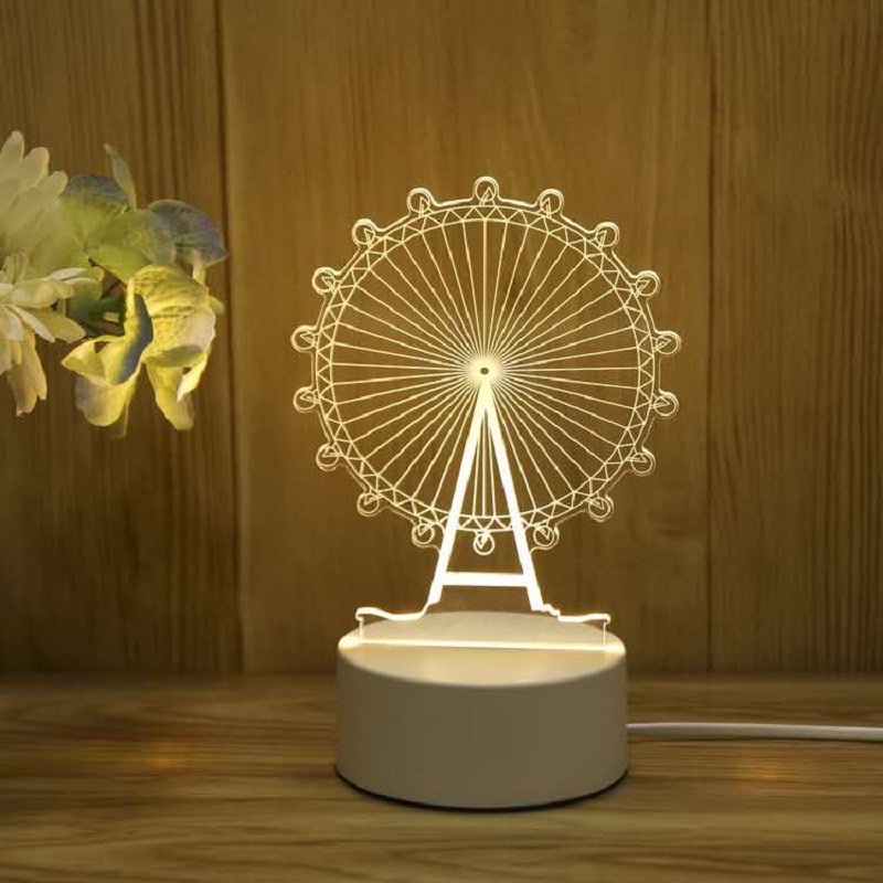 3D night light, USB children's cartoon night light, illuminated night light, desktop ornament Specification image