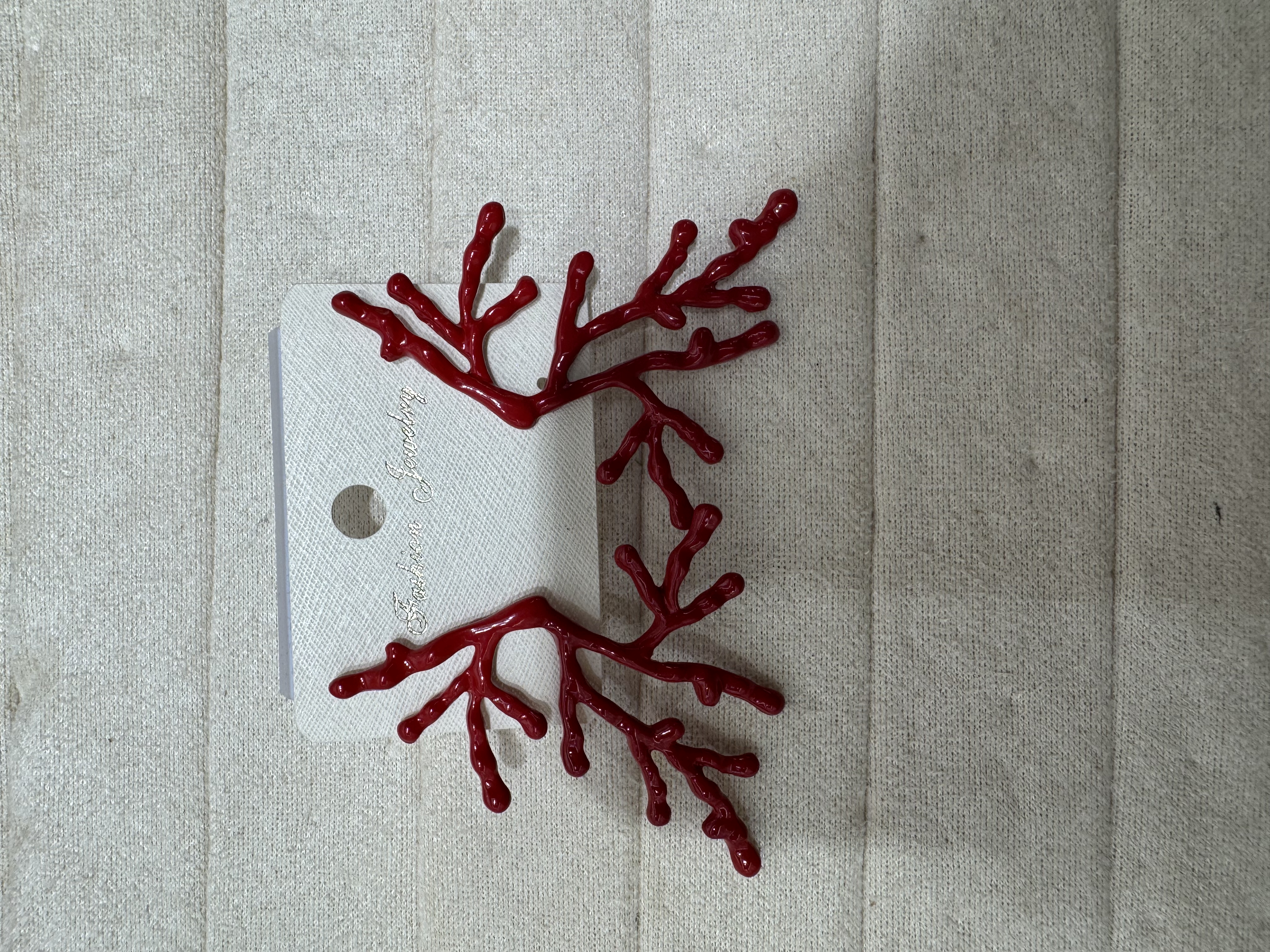 合金红色滴油珊瑚耳环造型生动形象欧美潮流流行大爆款海洋系列夏天彩色耳环炫艺饰品115