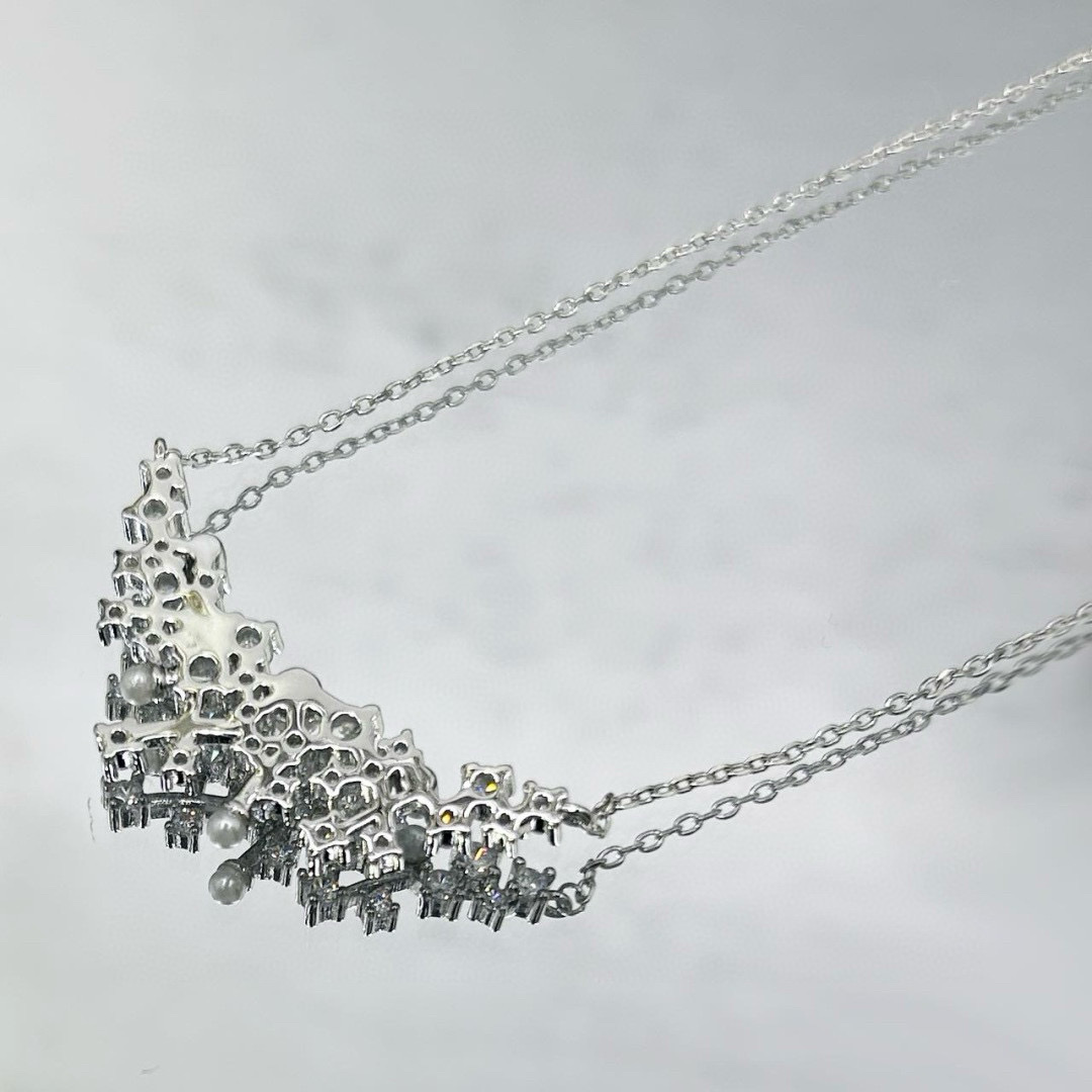 中东合金吊坠天然珍珠链条女款拼接气质项链 珍珠项链饰品 优雅时尚首饰礼物细节图