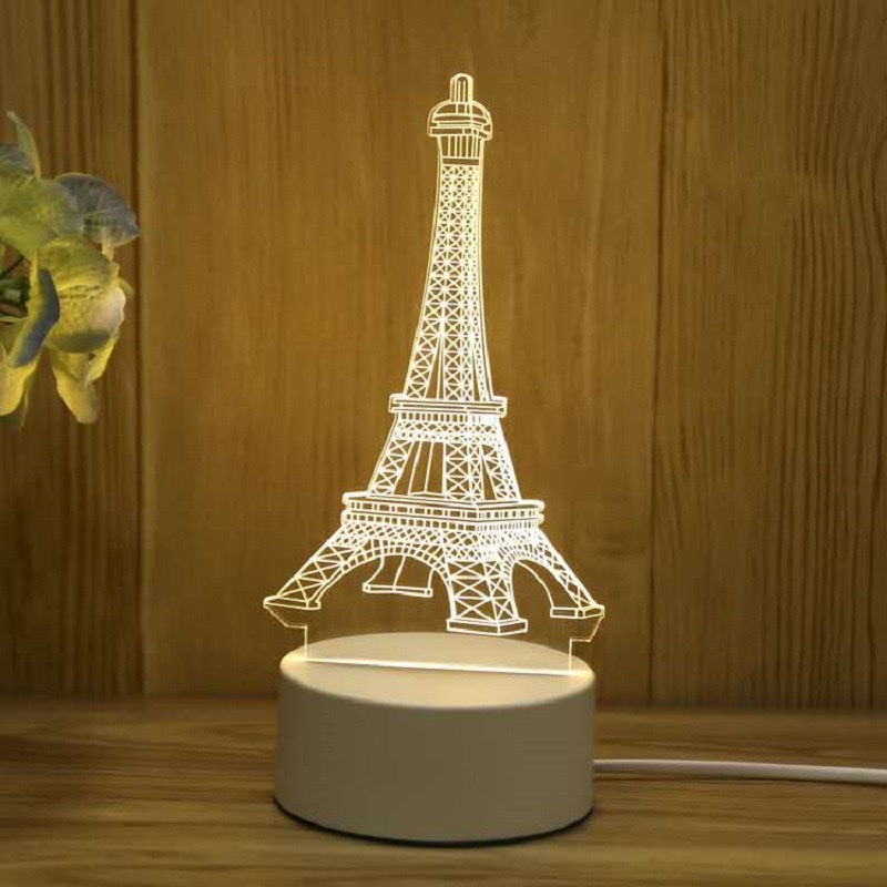 3D night light, USB children's cartoon night light, illuminated night light, desktop ornament Item Picture