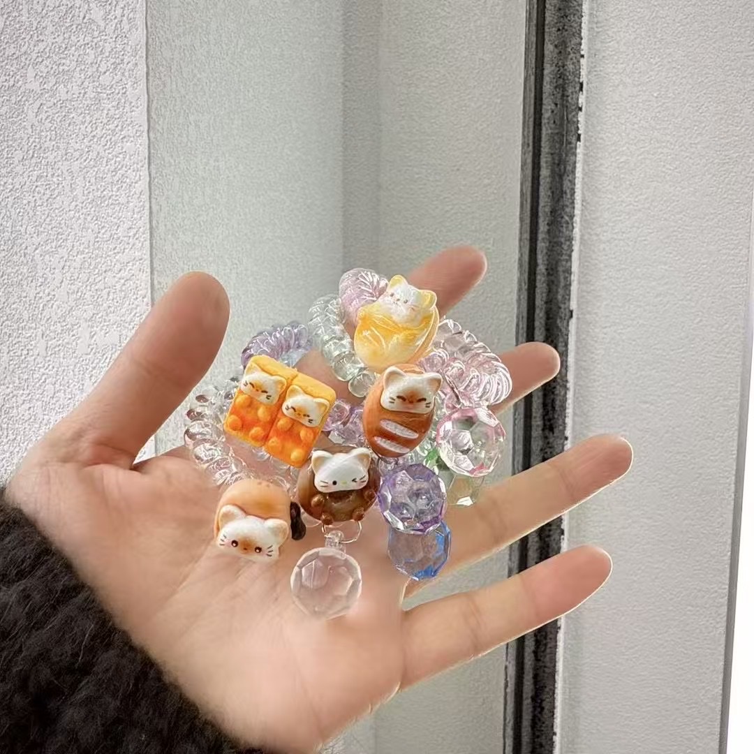 The 2025 new style hair tie, high-end look, superior telephone line, hair accessories, hair care accessories, long-lasting elasticity and no damage to hair details Picture