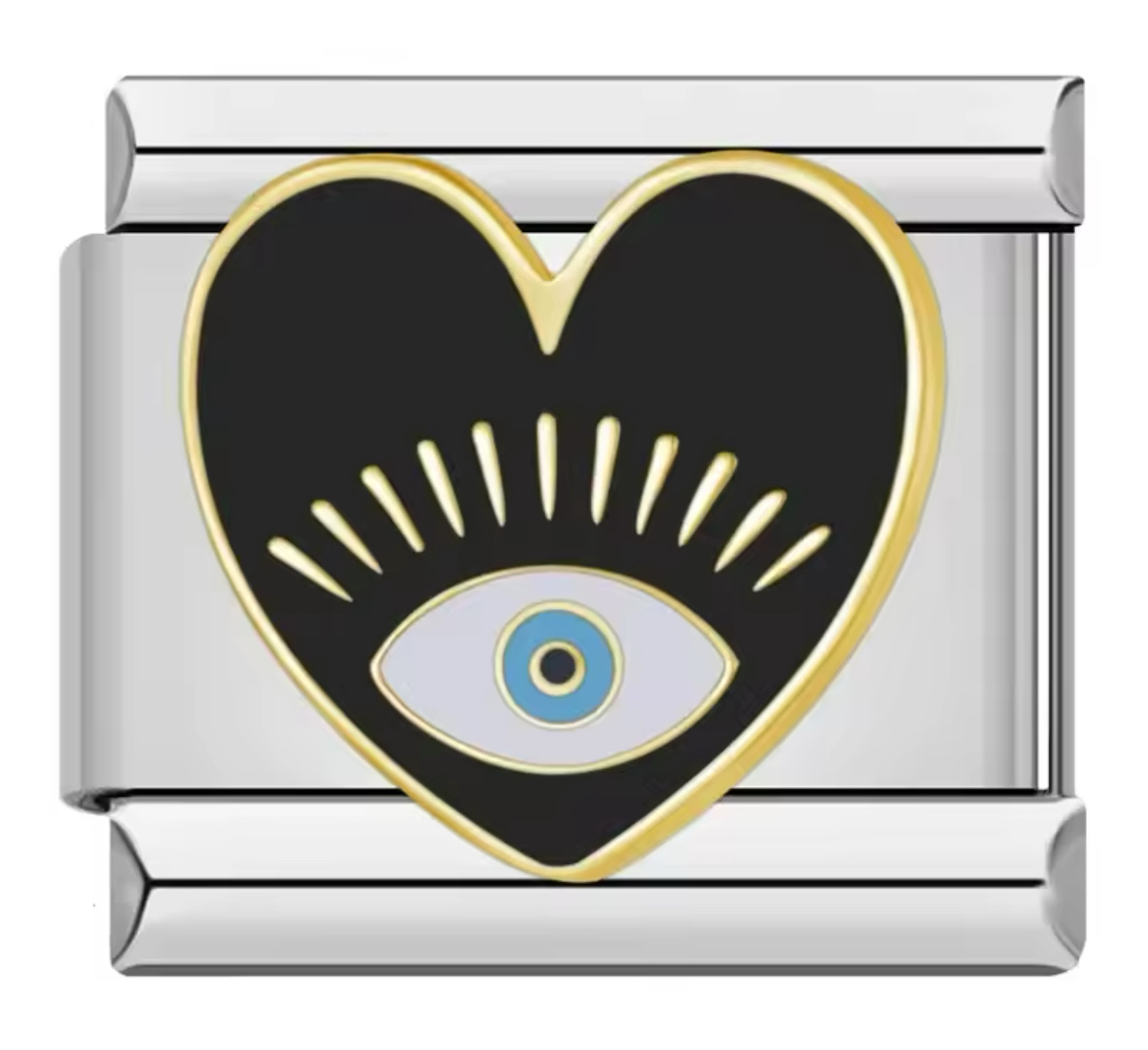 This stainless steel elastic modular bracelet is a bestseller on foreign trade e-commerce. It can be detachable and freely assembled without fading. It is made of stainless steel and is available for wholesale and retail. It is a genuine gold electroplated demonic eye bracelet Specification image