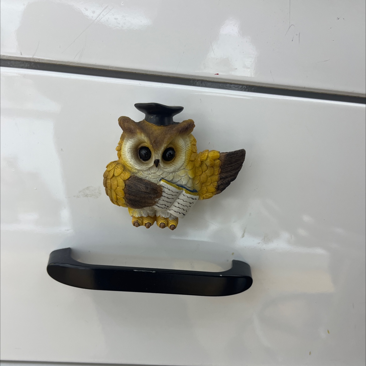 萌粒品牌树脂猫头鹰冰箱贴 儿童玩具，家居冰箱摆件可爱卡通造型 ，家庭装饰，安全无毒环保材质树脂冰箱贴详情图2