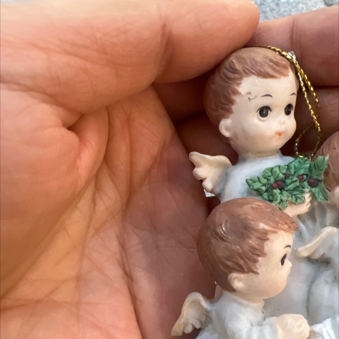 树脂工艺品冰箱贴车载摆件挂件天使三个人详情图4