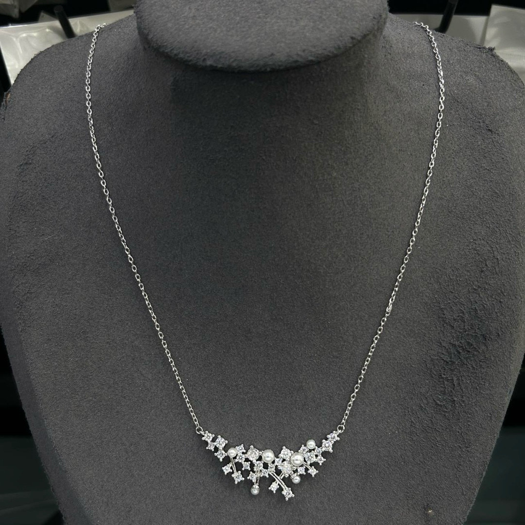 中东合金吊坠天然珍珠链条女款拼接气质项链 珍珠项链饰品 优雅时尚首饰礼物详情图4