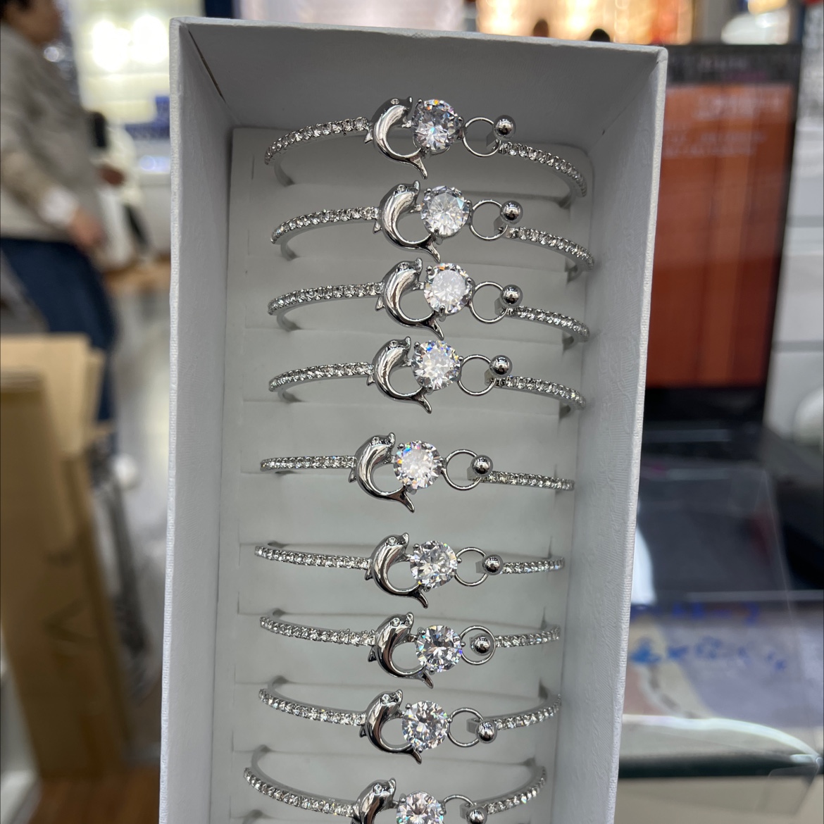 Zircon little Dolphin bracelet, diamond-encrusted bracelet, couple bracelet, Internet celebrity style bracelet