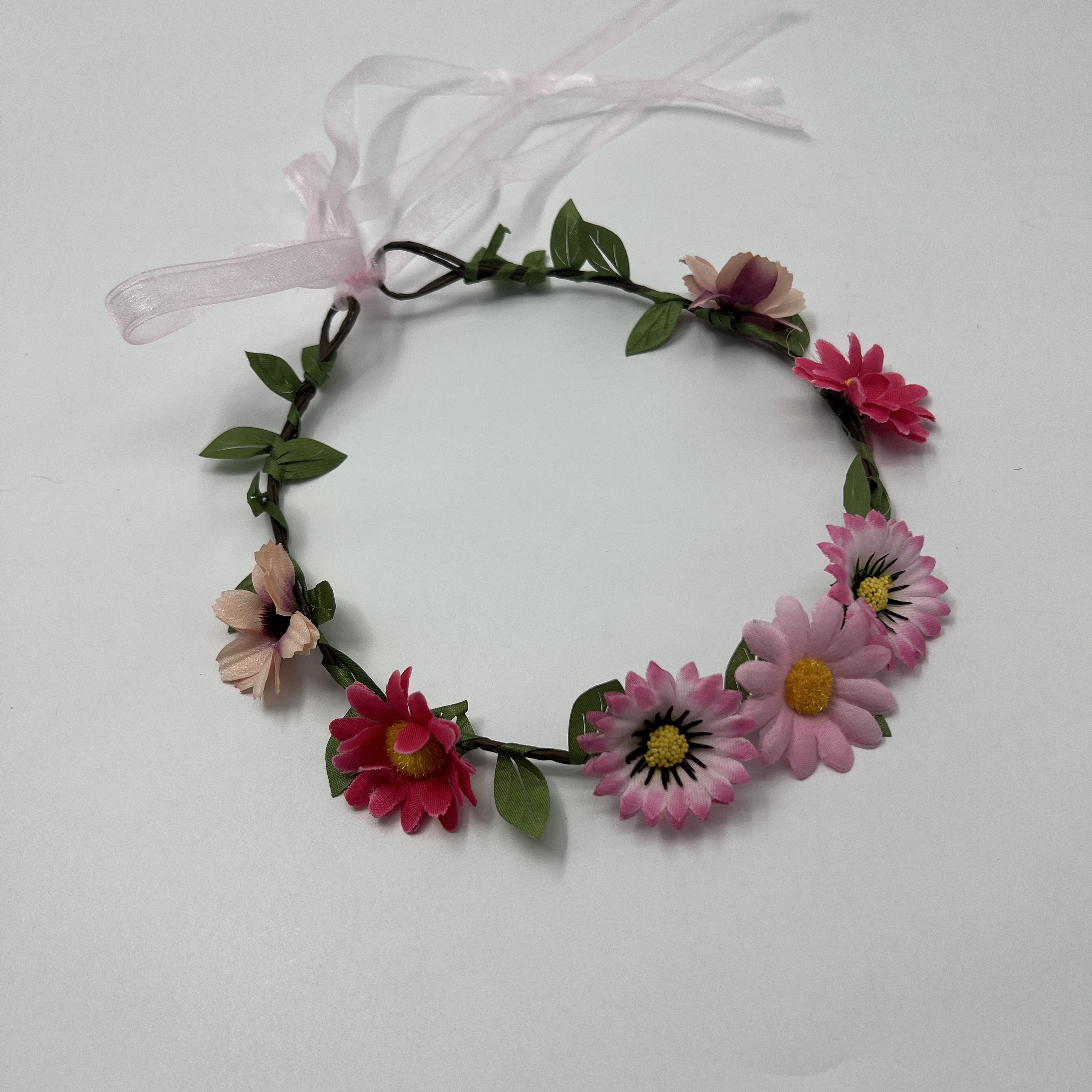 2025 Yiwu Flower Ring Factory, best-selling items in Scenic Spots, colorful flower rings, more new products. Come to the store to see bride headwear detail image 5