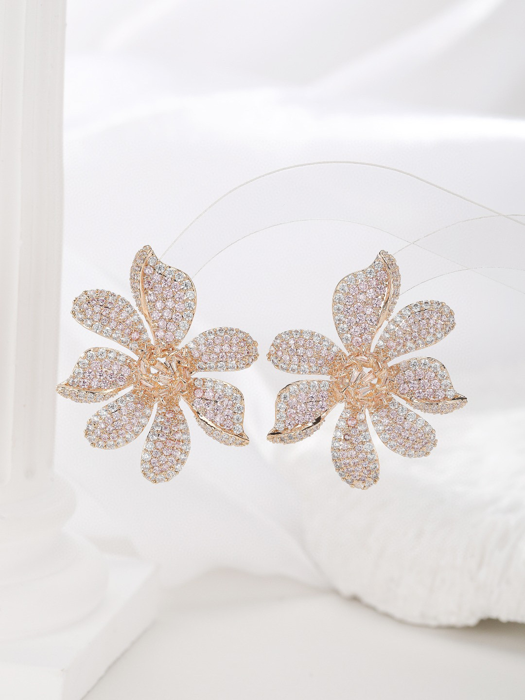 玫瑰金磨砂耳钉 高级感耳环 饰品 耳饰 简约时尚女士首饰 精致耳饰礼物新款耳环详情图8