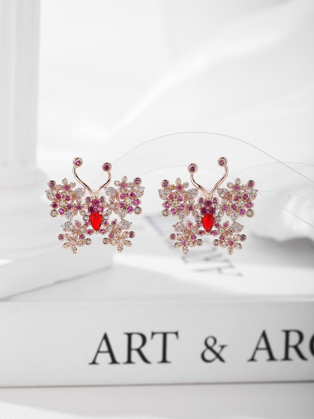 玫瑰金磨砂耳钉 高级感饰品 简约时尚耳环 独特设计耳饰 优雅女士耳环耳饰饰品详情图8