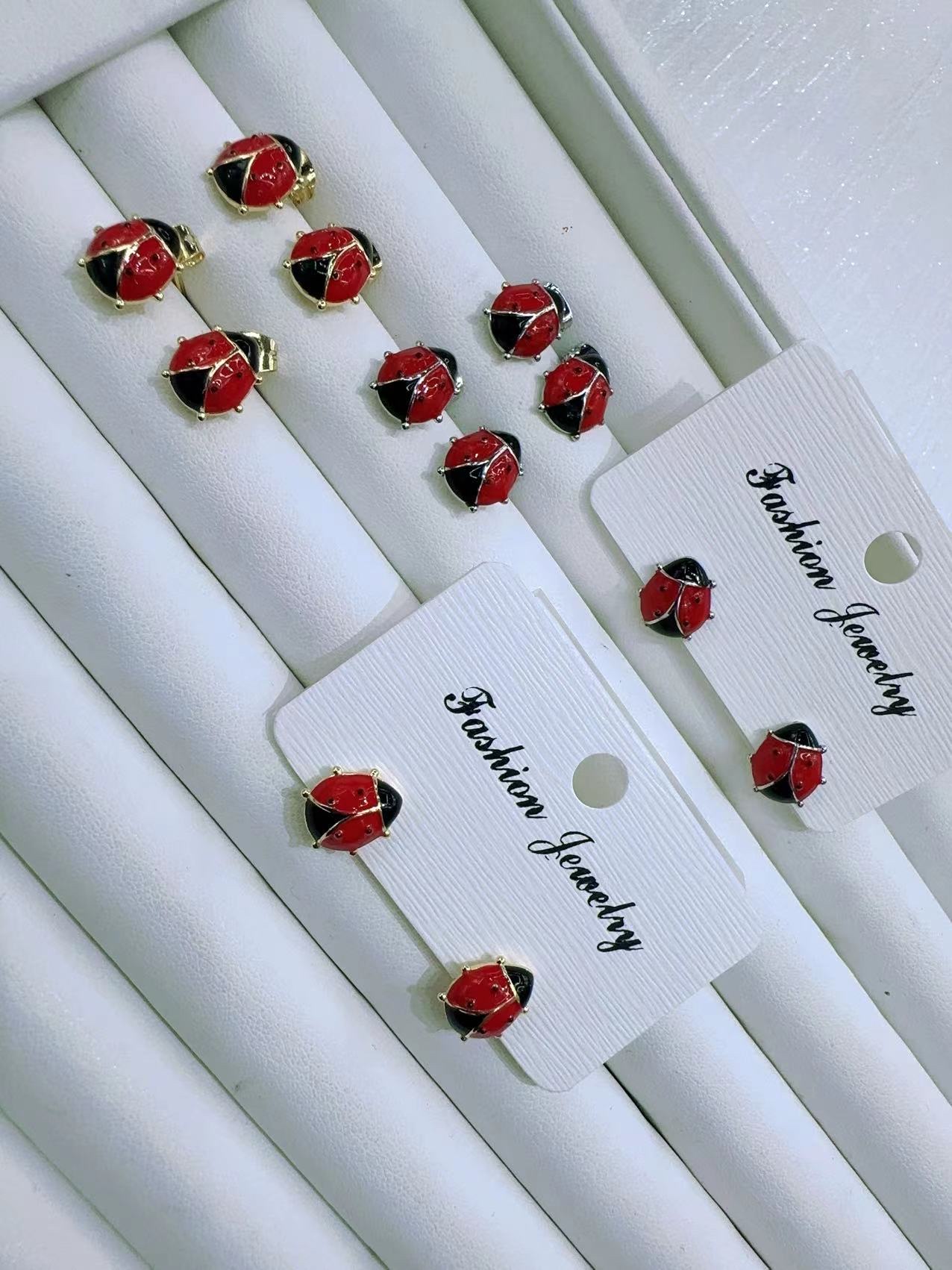 Нов красн различн персиков сердц стил 👂 серьг медн серьг Item Picture