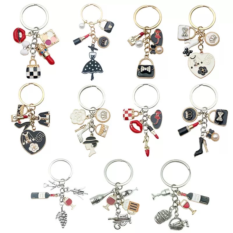 欧美 小香风钥匙扣新款