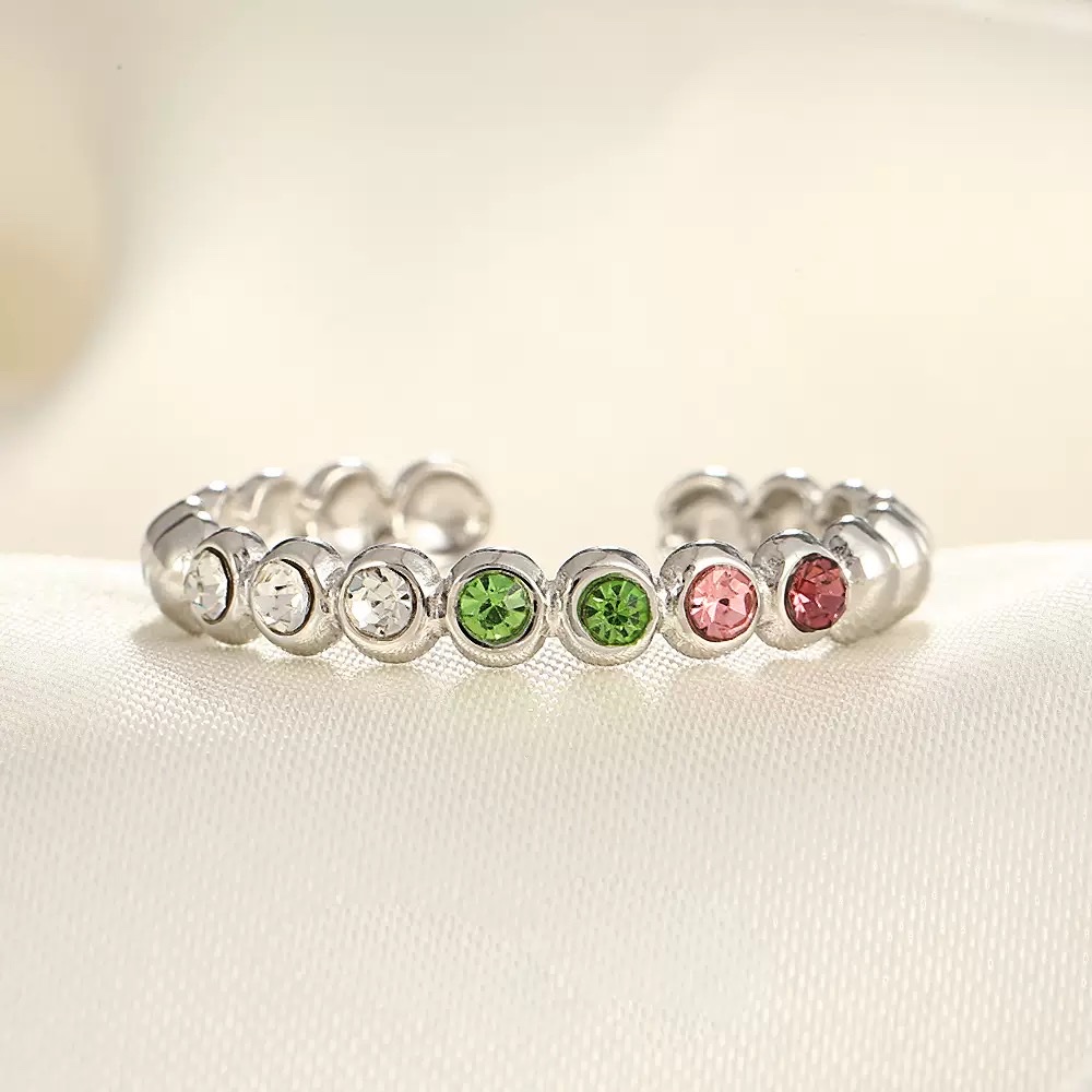 Great Wall themed titanium steel ring, Moissan diamond set zircon ring, brilliant luster, men's and women's couple rings, durable and non-fading Specification image