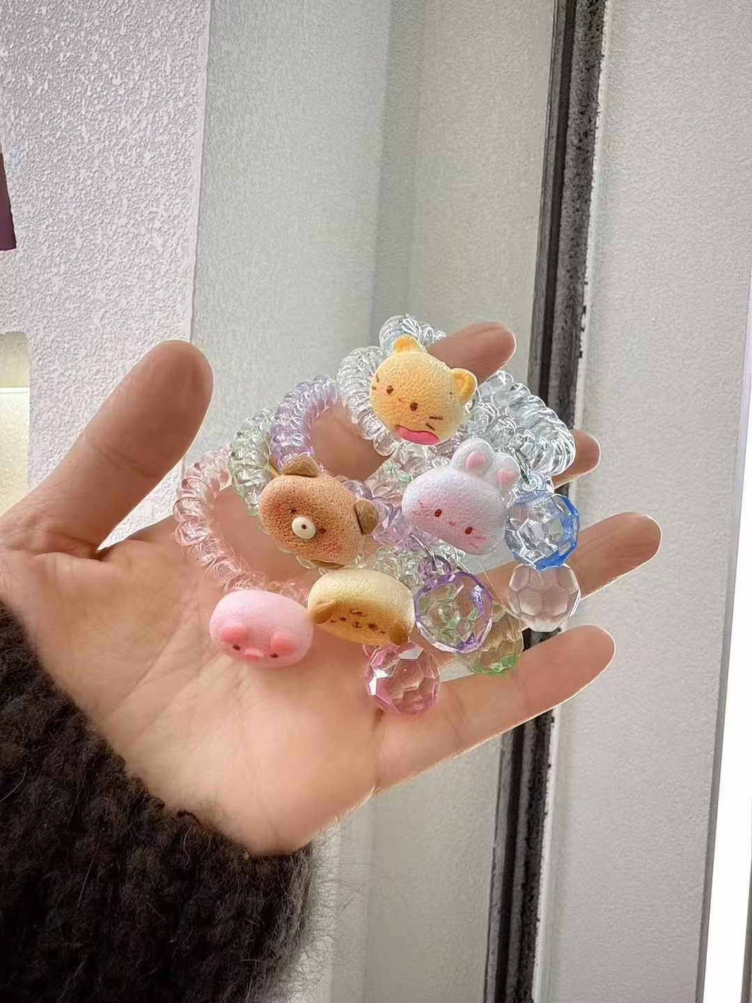 2025新款发圈 高级感头绳 优电话线饰品 发饰 美发配饰 持久弹力不伤发