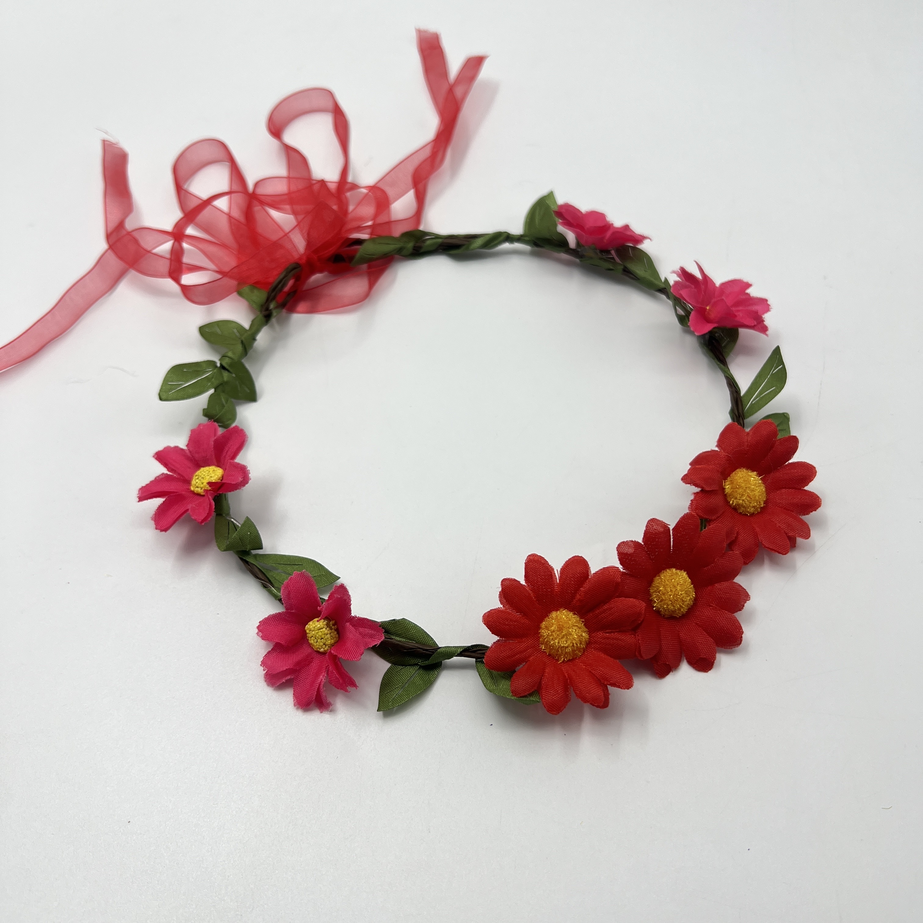 2025 Yiwu Flower Ring Factory, best-selling items in Scenic Spots, colorful flower rings, more new products. Come to the store to see bride headwear detail image 7