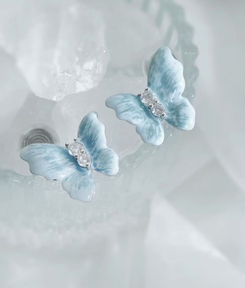 耳饰/饰品/钛钢耳饰/钛钢耳钉/烧焊锆石耳环细节图