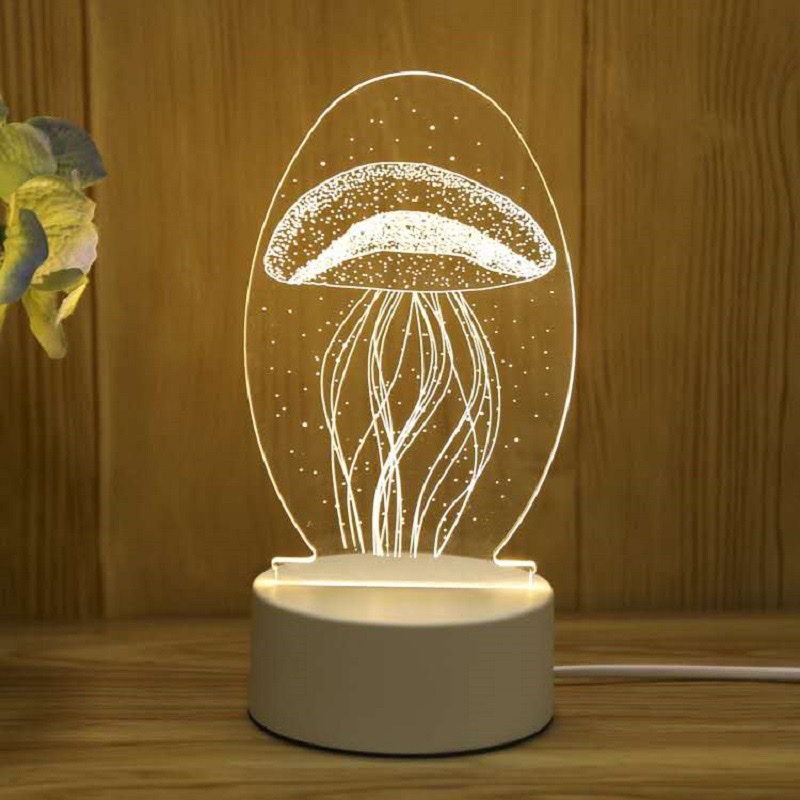 3D night light, USB children's cartoon night light, illuminated night light, desktop ornament Application Scenario