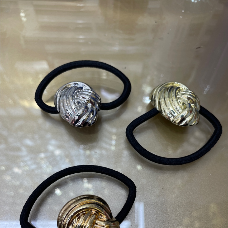 韩版女士拼接头绳 发圈发饰 简约时尚发绳 精致耐用发饰女士头饰白底实物图