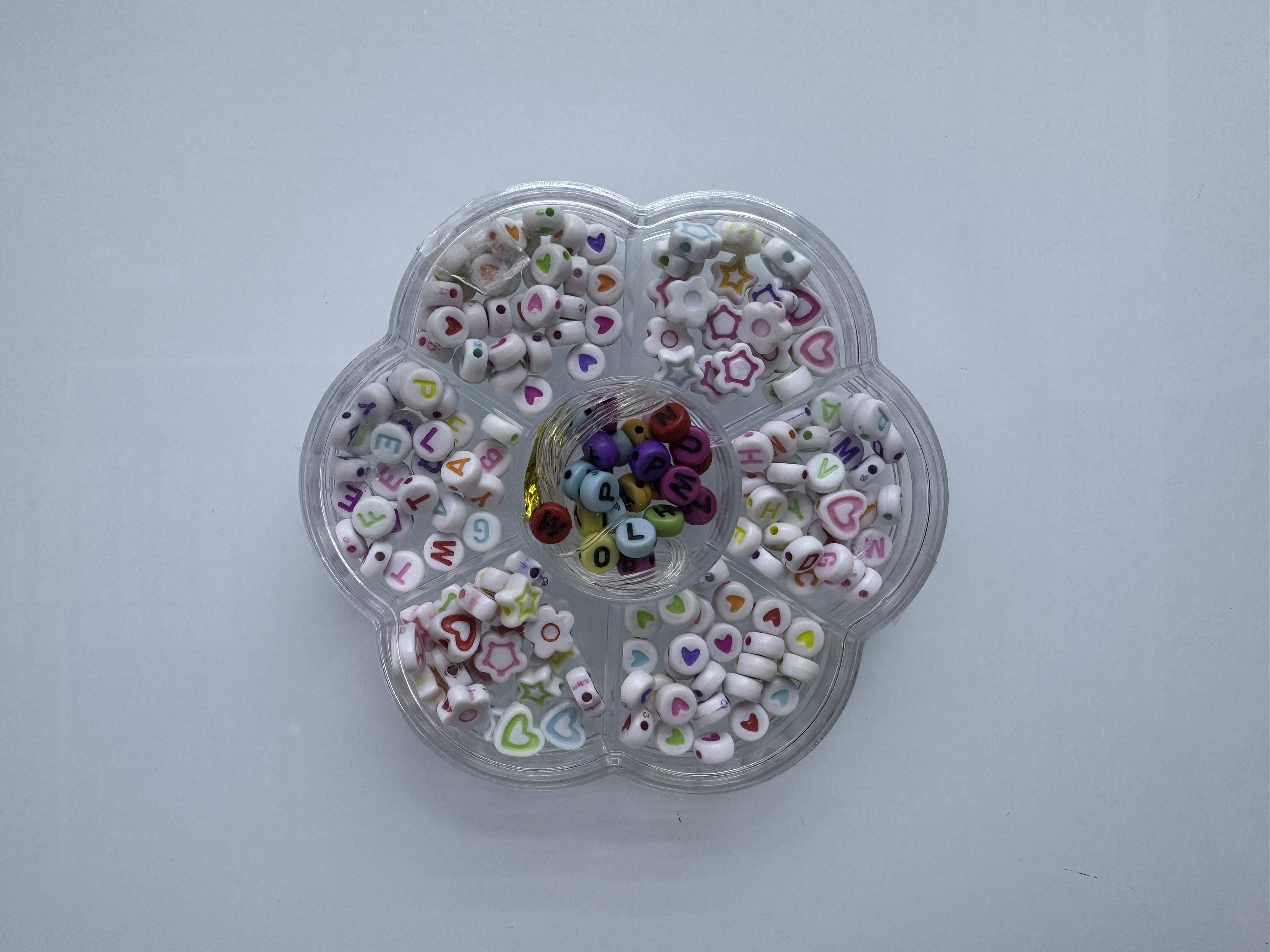 PS小梅花盒串珠，7格DIY串珠，儿童益智，可爱，时尚玩具详情图5