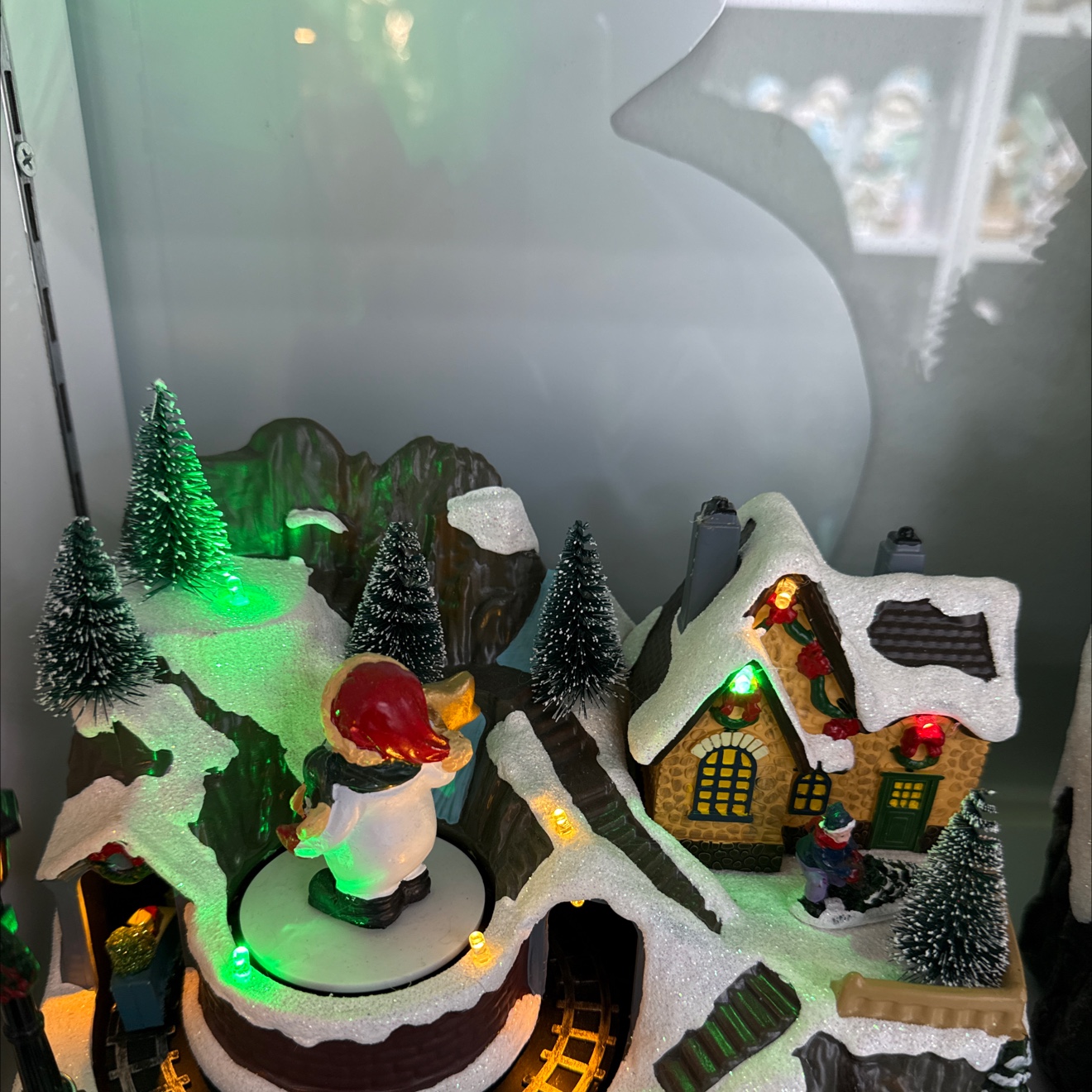 跨境圣诞节光纤圣诞树流沙小摆件 圣诞袜装饰品 微缩摆件 精致工艺品 圣诞节礼物装饰圣诞袜装饰品产品图