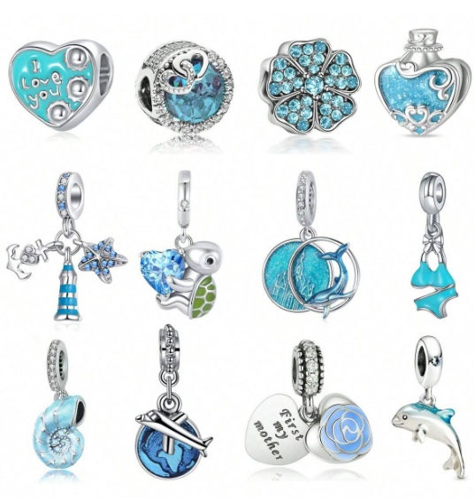 依链饰品授权DIY奶油胶珠子饰品套装 手工制作珠珠首饰盒子 创意礼物女孩玩具diy珠子饰品潘家大孔珠diy三丽鸥珠子di