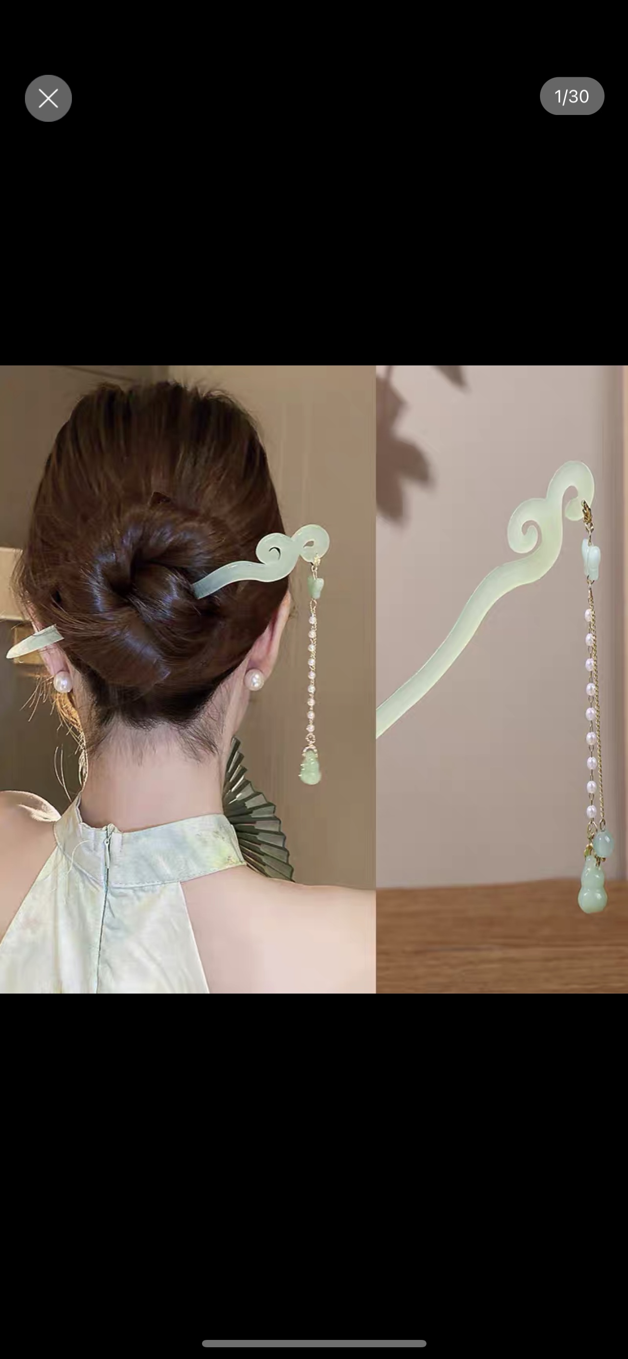 木质发簪新娘复古款 簪子国风发簪手工精致女士头饰 高雅气质头饰发饰品发簪簪子木质发簪发簪新娘复古国风发簪产品图