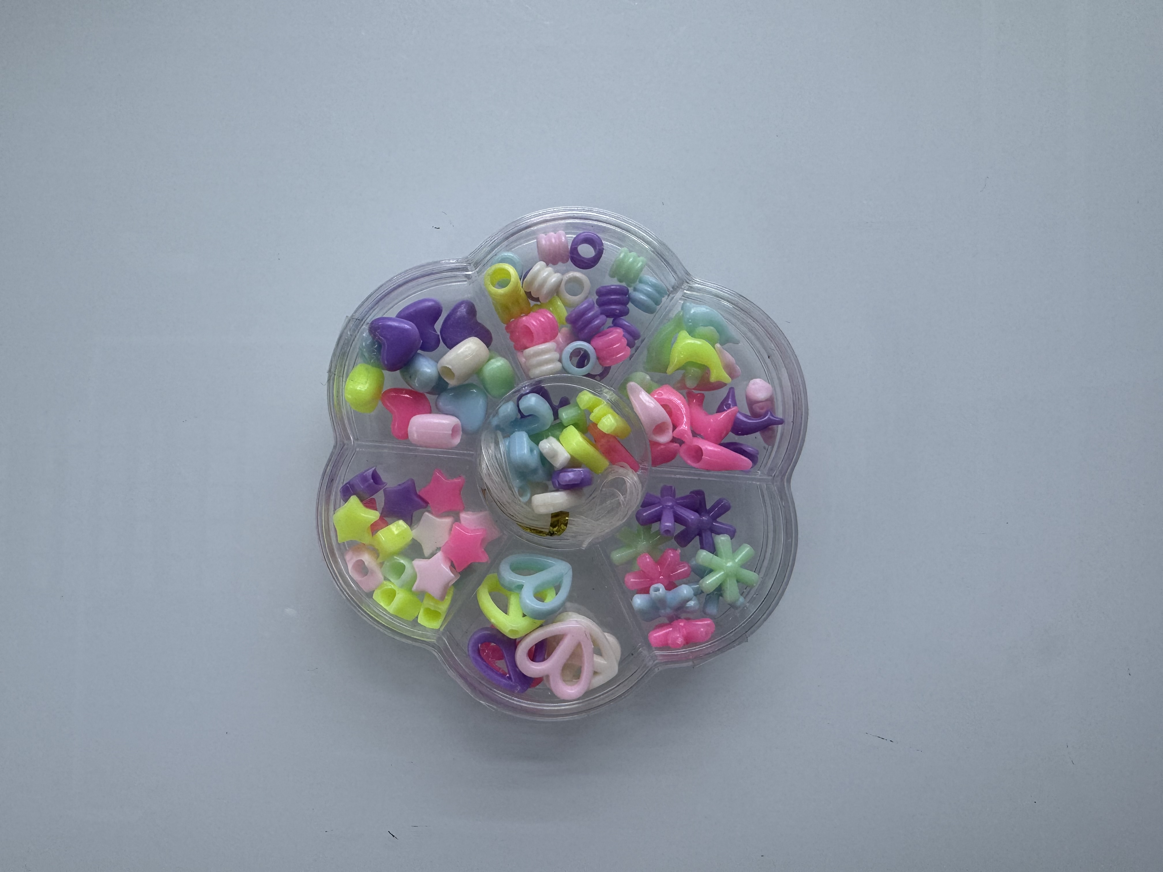 PS小梅花盒串珠，7格DIY串珠，儿童益智，可爱，时尚玩具详情图2