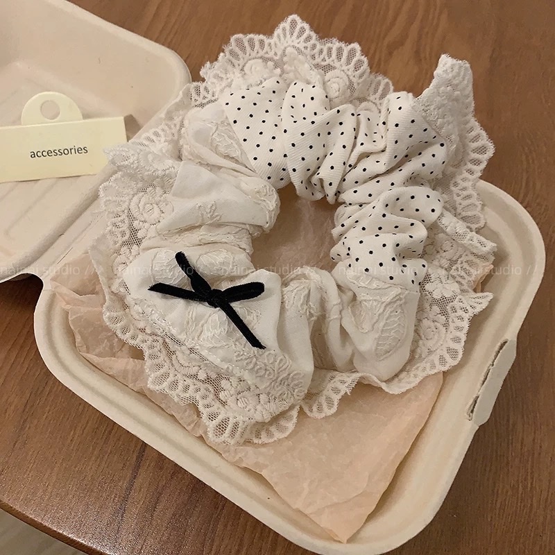 Mesh large intestine hair band headband, high-end accessory, hair accessory, essential for girls' daily life, simple and fashionable style, hair band headband Item Picture