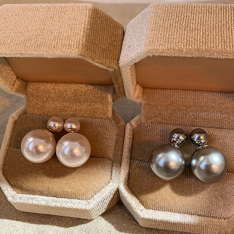 前后珍珠简约时尚耳环