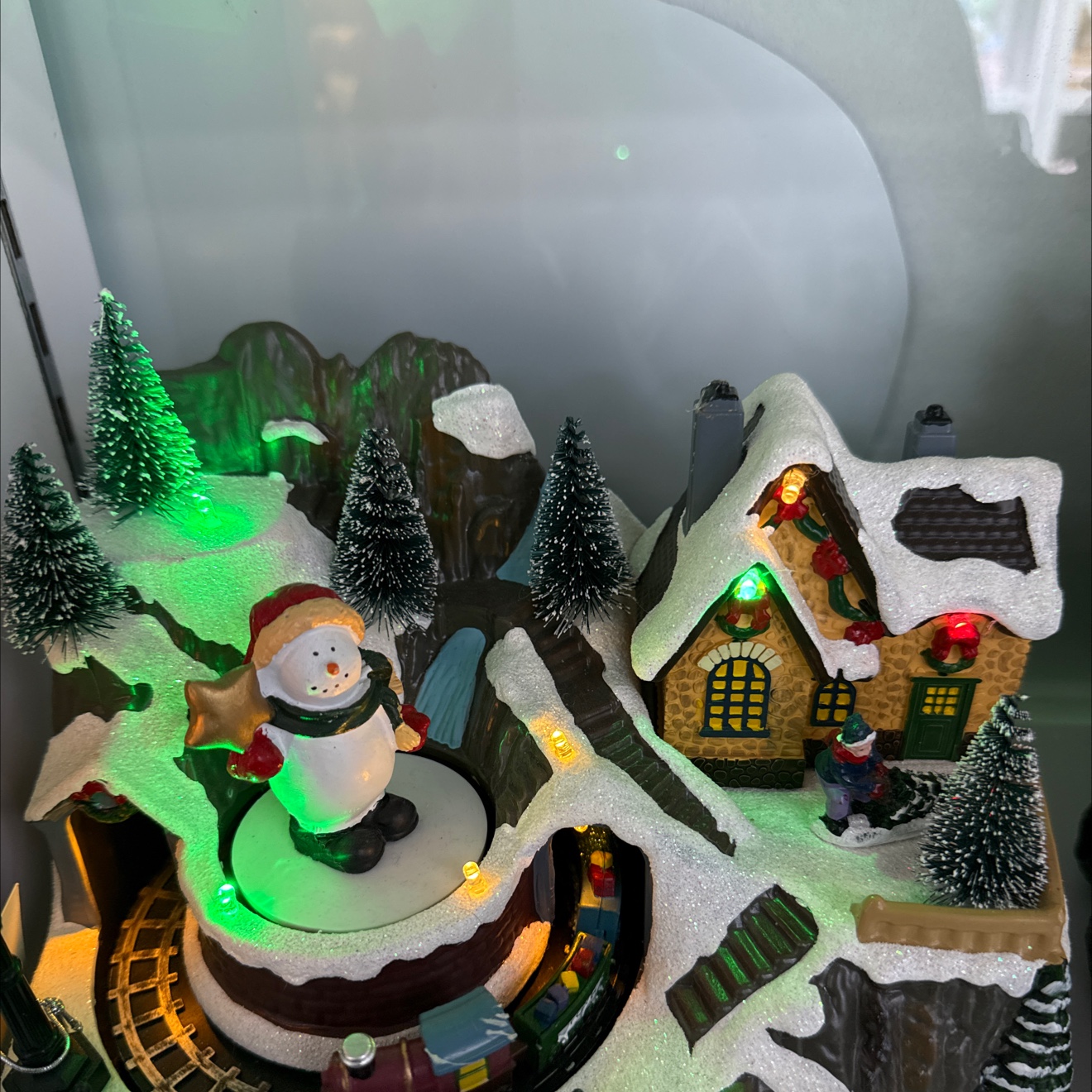 跨境圣诞节光纤圣诞树流沙小摆件 圣诞袜装饰品 微缩摆件 精致工艺品 圣诞节礼物装饰圣诞袜装饰品详情图2