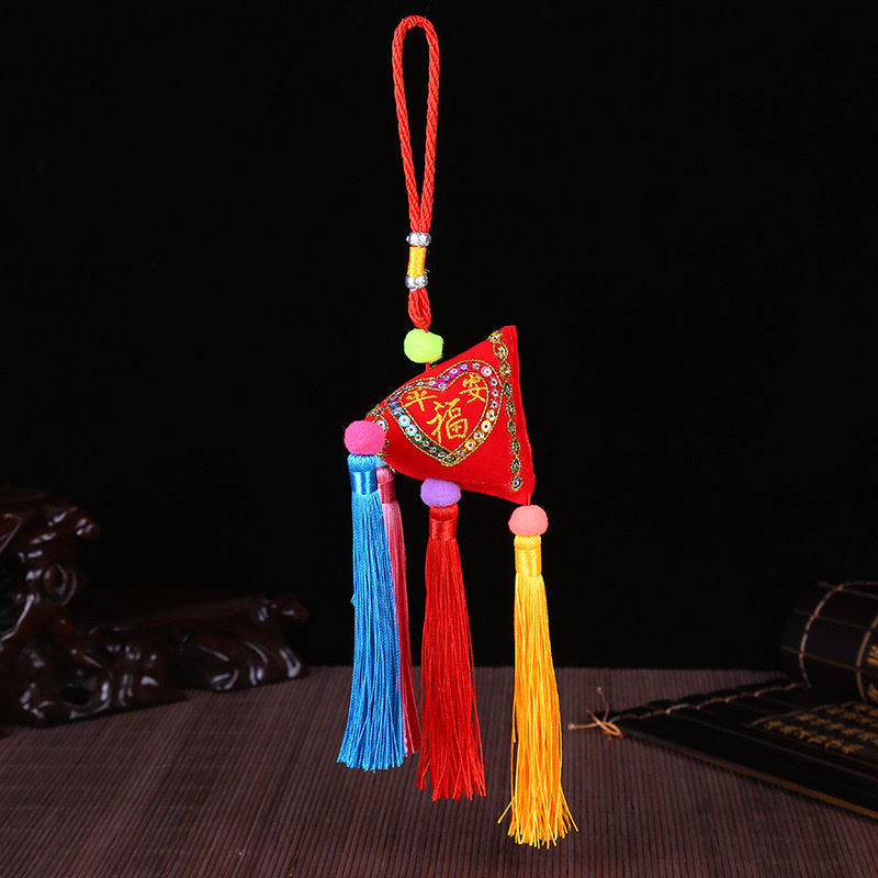 Chinese knot headwear, the arrival of the God of Wealth; traditional hand-woven red string hair accessories, bringing continuous good fortune, warding off evil spirits and ensuring safety Item Picture