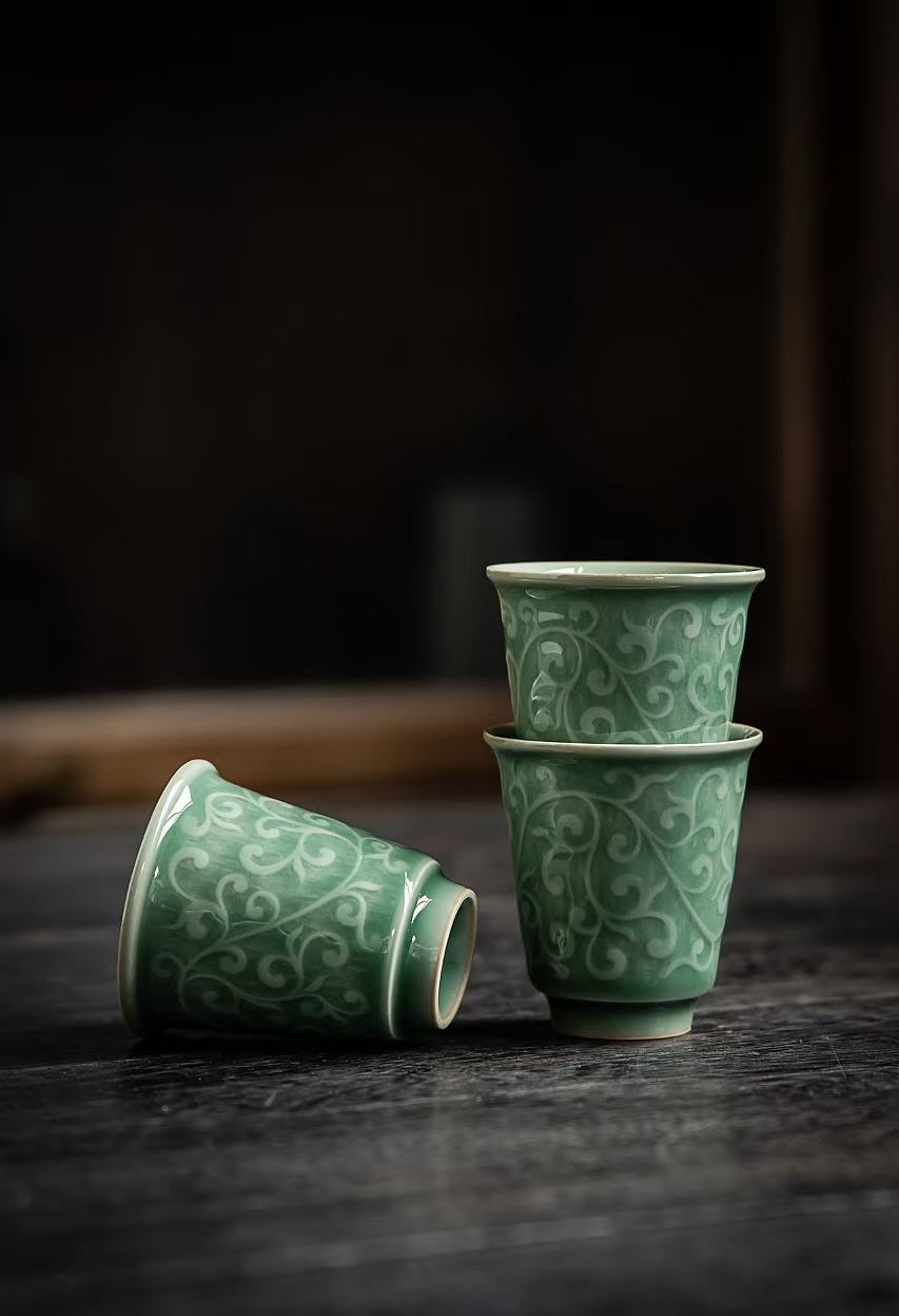 Longquan celadon ceramic tea set, tea set gift advertisement detail image 4