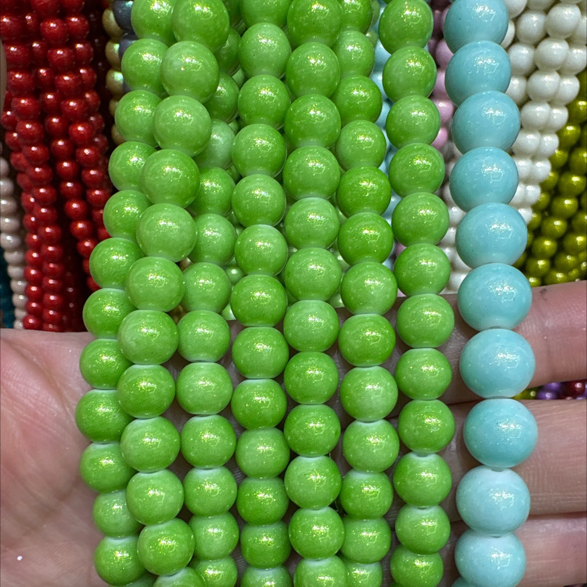 琉璃串珠散珠手工DIY珠子 米珠手链项链材料包 创意饰品制作配件串珠散珠