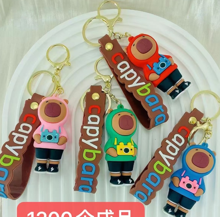 小炸毛嘟嘟嘴钥匙扣搞怪丑萌硅胶公仔挂件汽车包包挂饰小礼品详情图6