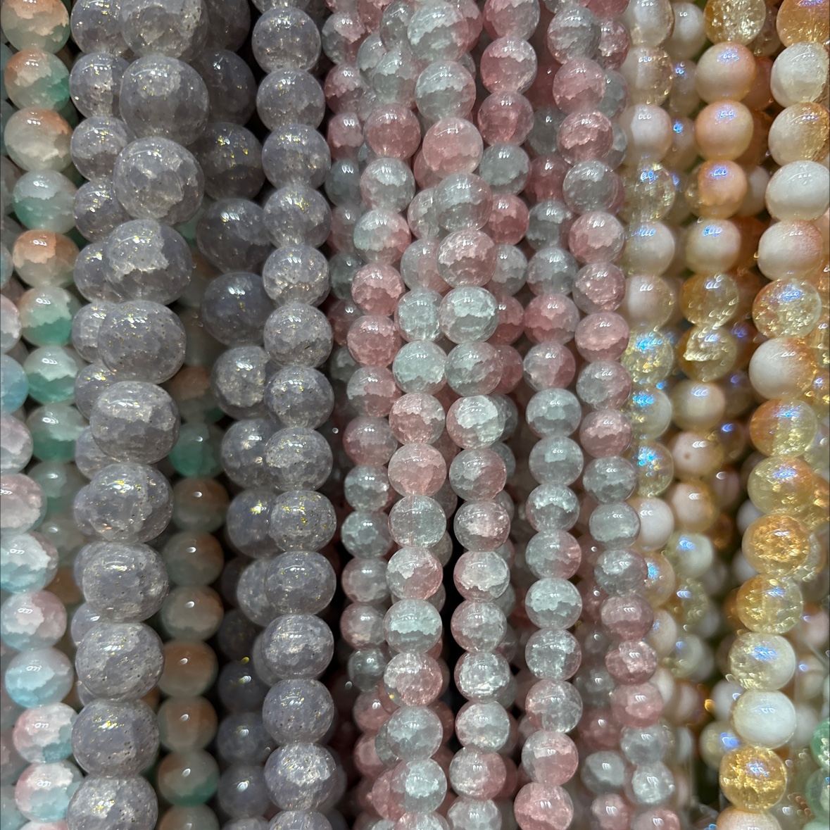 Glass bead and loose bead set, bead DIY material package, rice bead bracelet, necklace, jewelry making accessories, bead and loose beads Specification image
