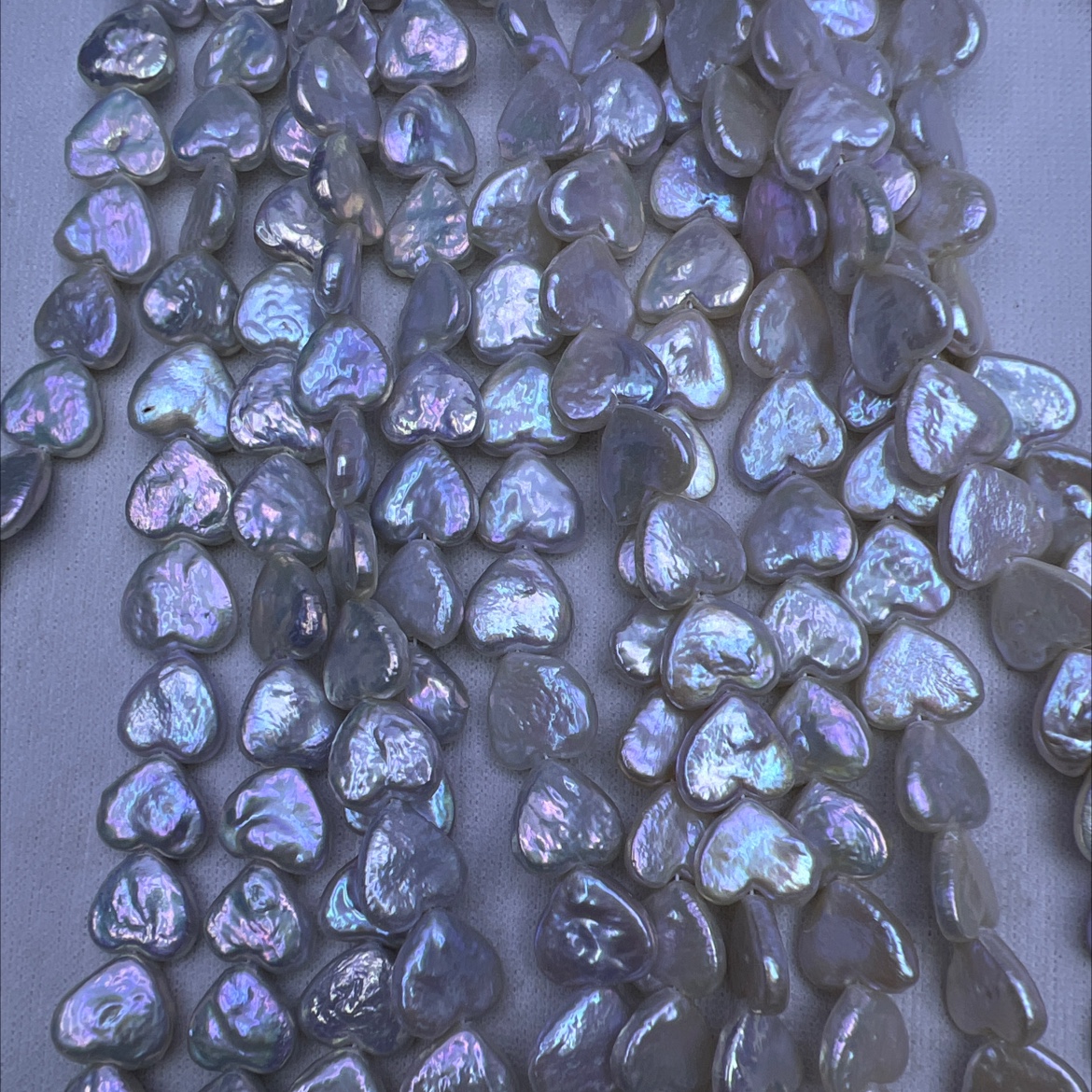Perlas naturales de agua dulce corazón barroco se puede hacer collar, pendientes, pulsera D i Y