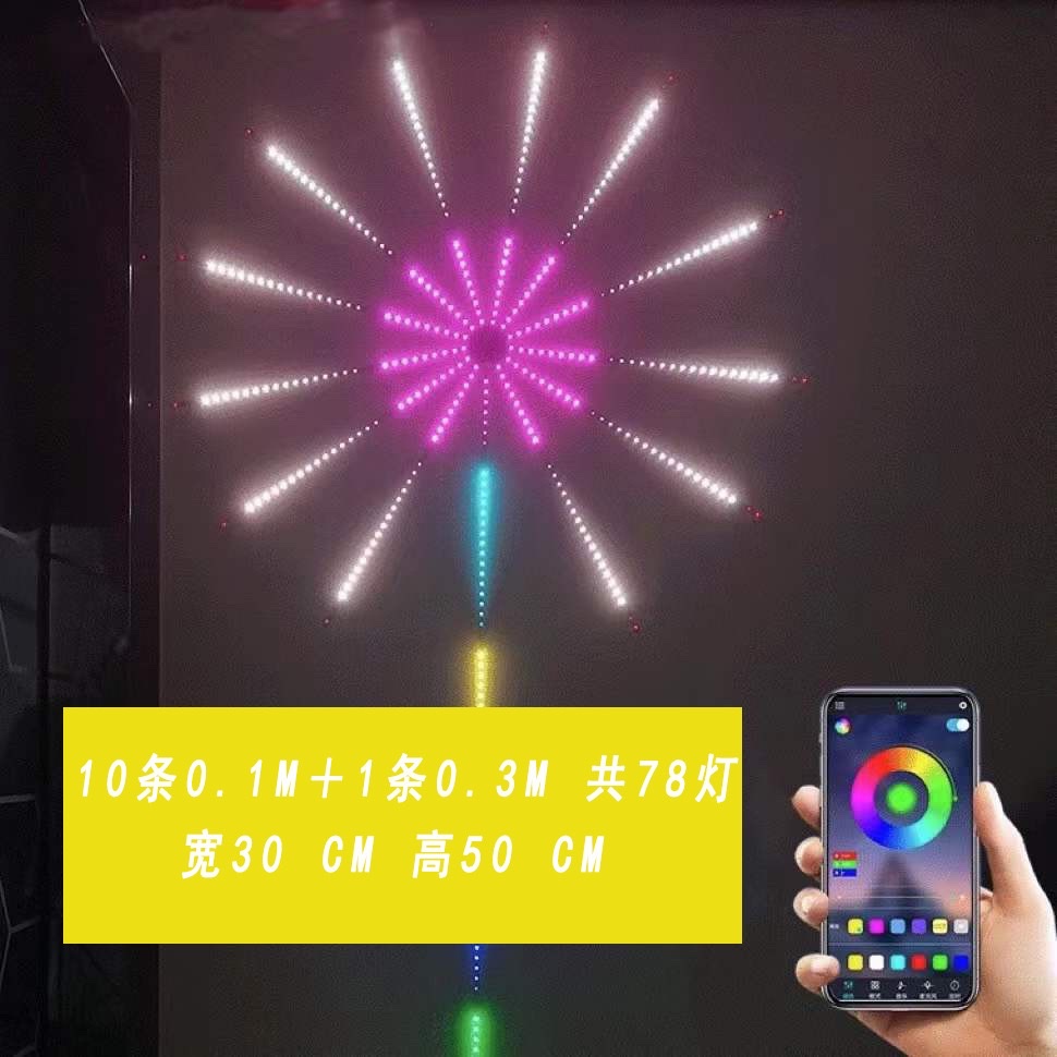 Colorful fireworks lanterns, festive decorations, Christmas Bluetooth smart control, led fireworks light strips, Christmas ornaments, Christmas ornaments detail image 7
