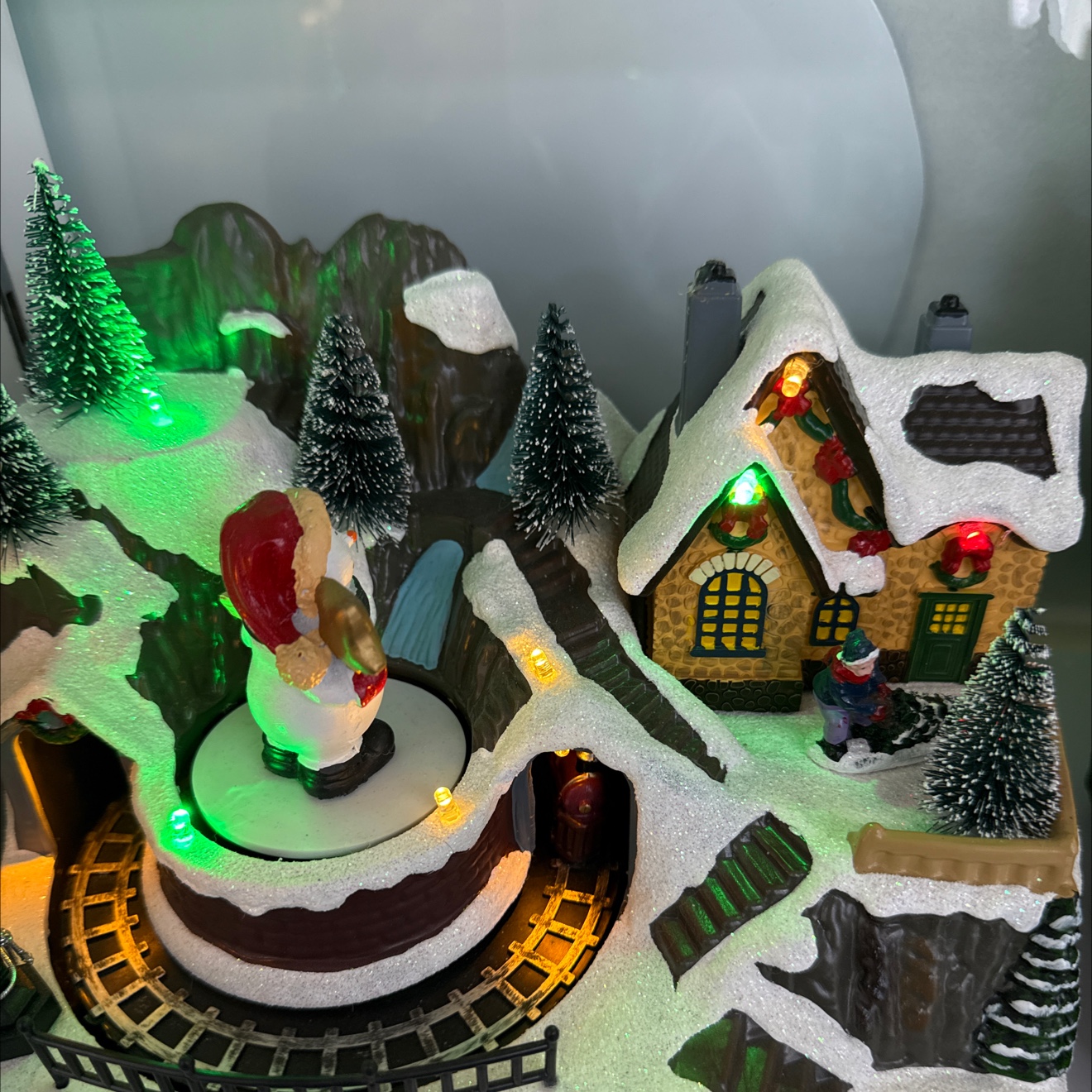 跨境圣诞节光纤圣诞树流沙小摆件 圣诞袜装饰品 微缩摆件 精致工艺品 圣诞节礼物装饰圣诞袜装饰品详情图3