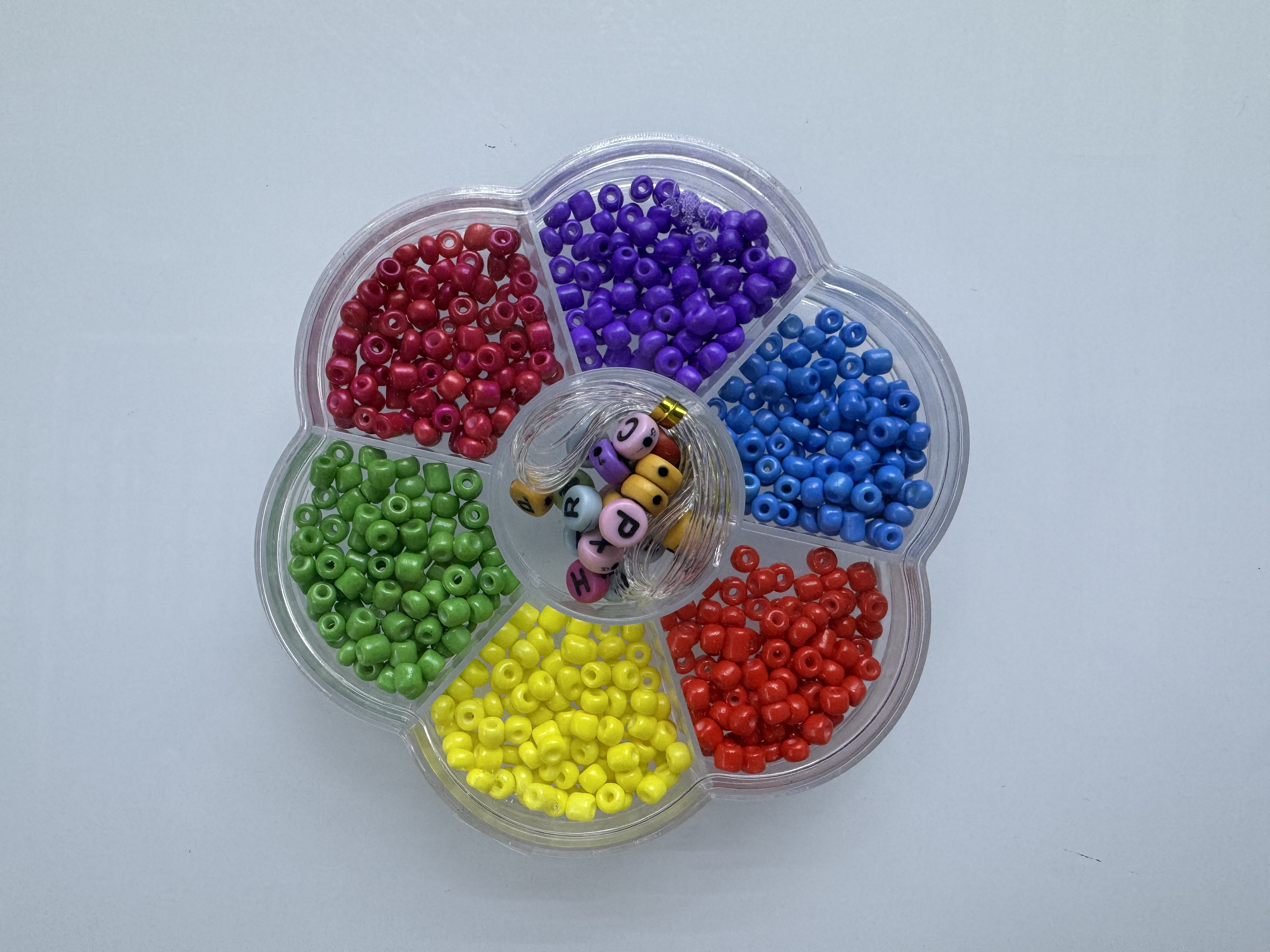 PS小梅花盒串珠，7格DIY串珠，儿童益智，可爱，时尚玩具详情图8