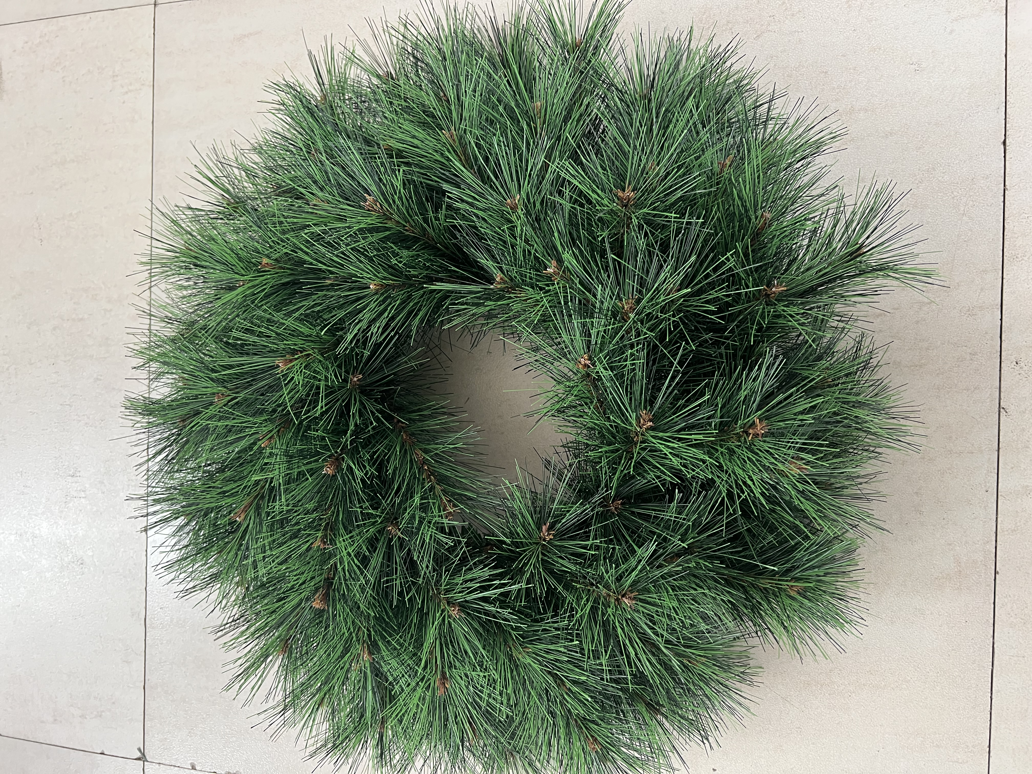 圣诞树圣诞花环PVC绿色松针花环圣诞藤条图