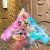 Acrylic oil-impregnated sand keychain bag pendant, cute car key chain pendant, street stall small accessories wholesale, keychain, acrylic keychain, keychain sand bottle details Picture