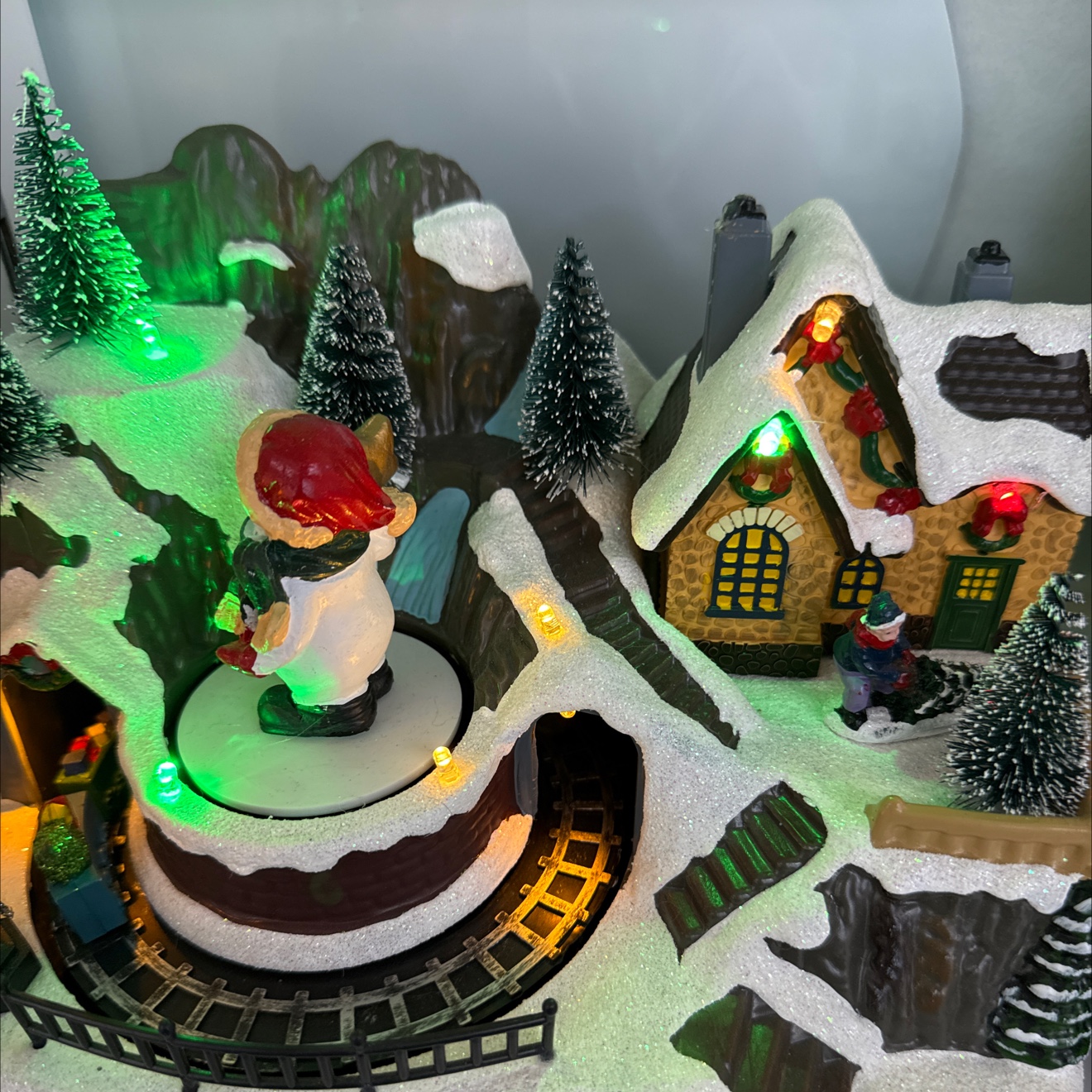 跨境圣诞节光纤圣诞树流沙小摆件 圣诞袜装饰品 微缩摆件 精致工艺品 圣诞节礼物装饰圣诞袜装饰品详情图4